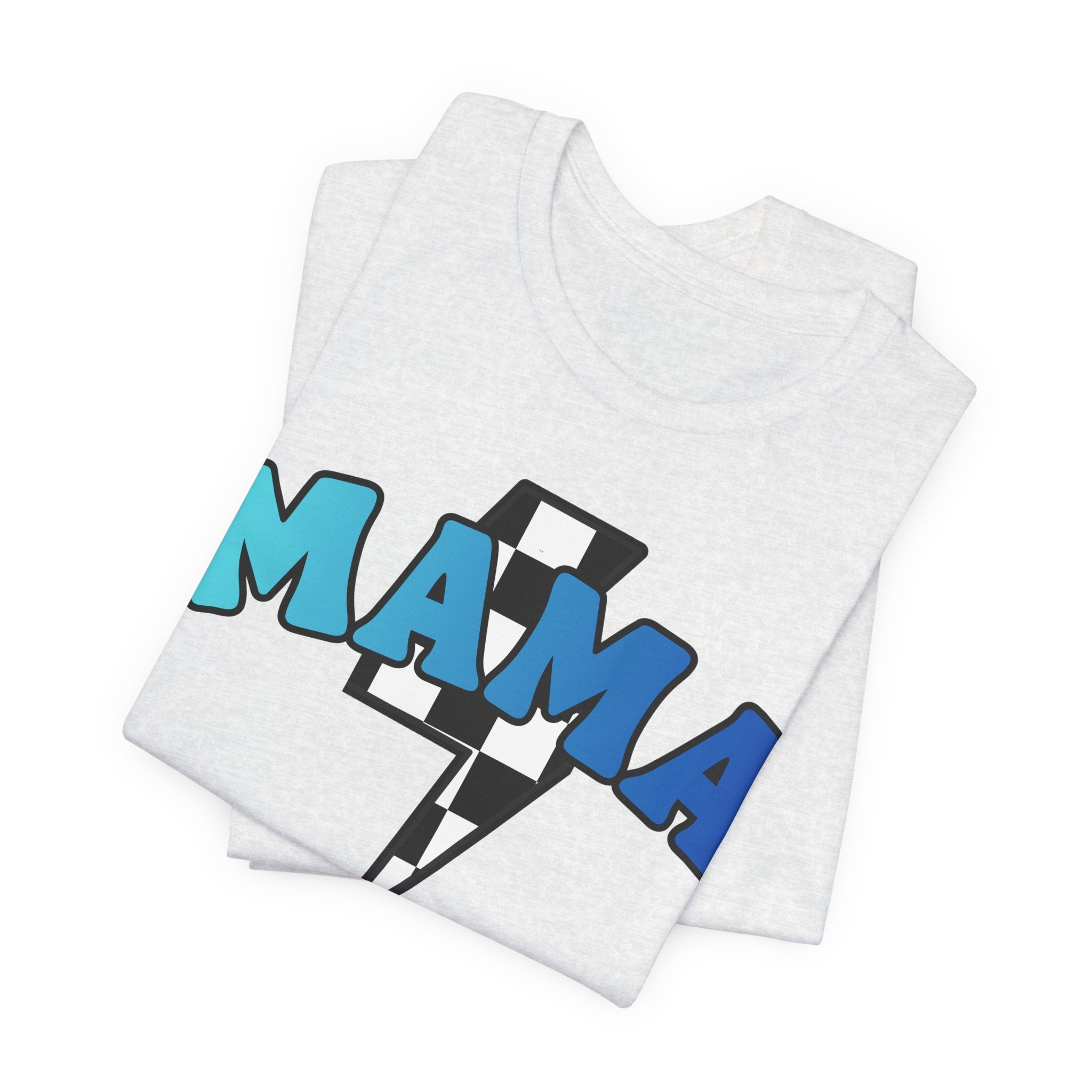 Mama checkered lightning bolt tee