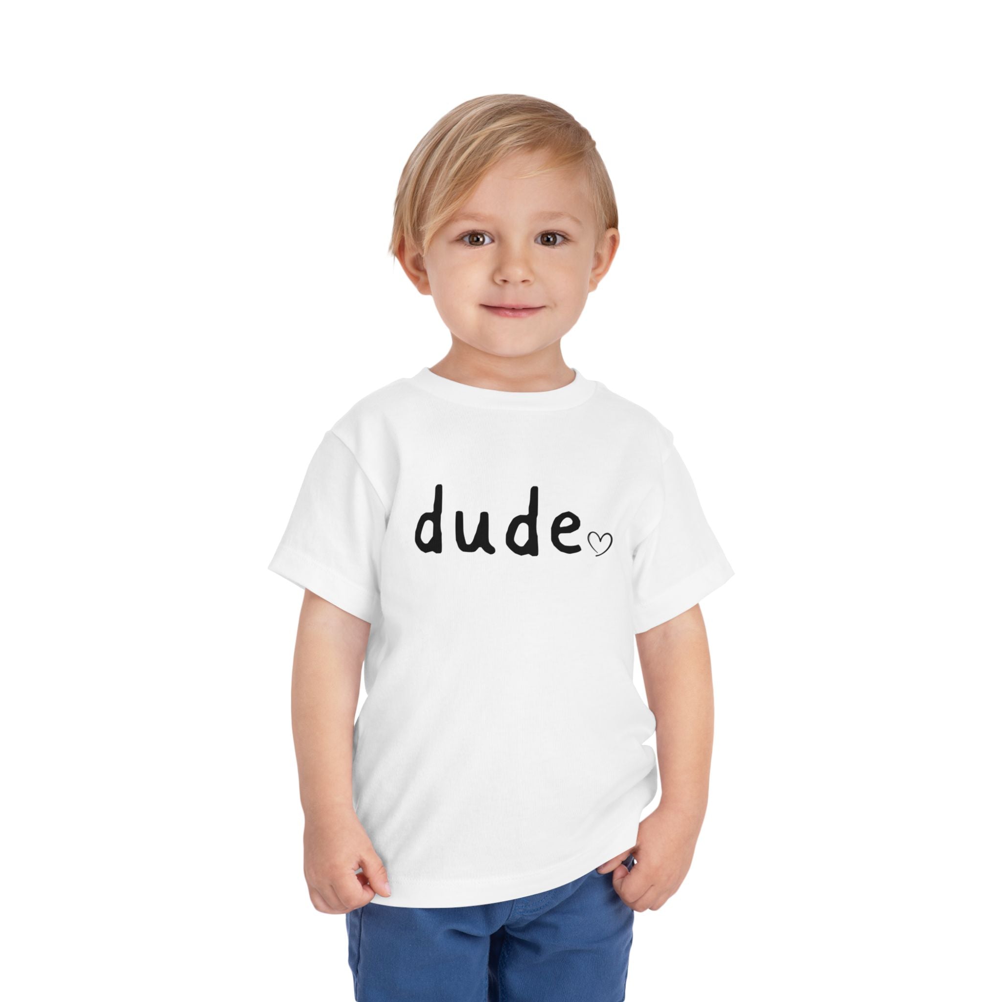 Dude Heart Toddler Tee — Kids' 'Dude' Heart T-Shirt