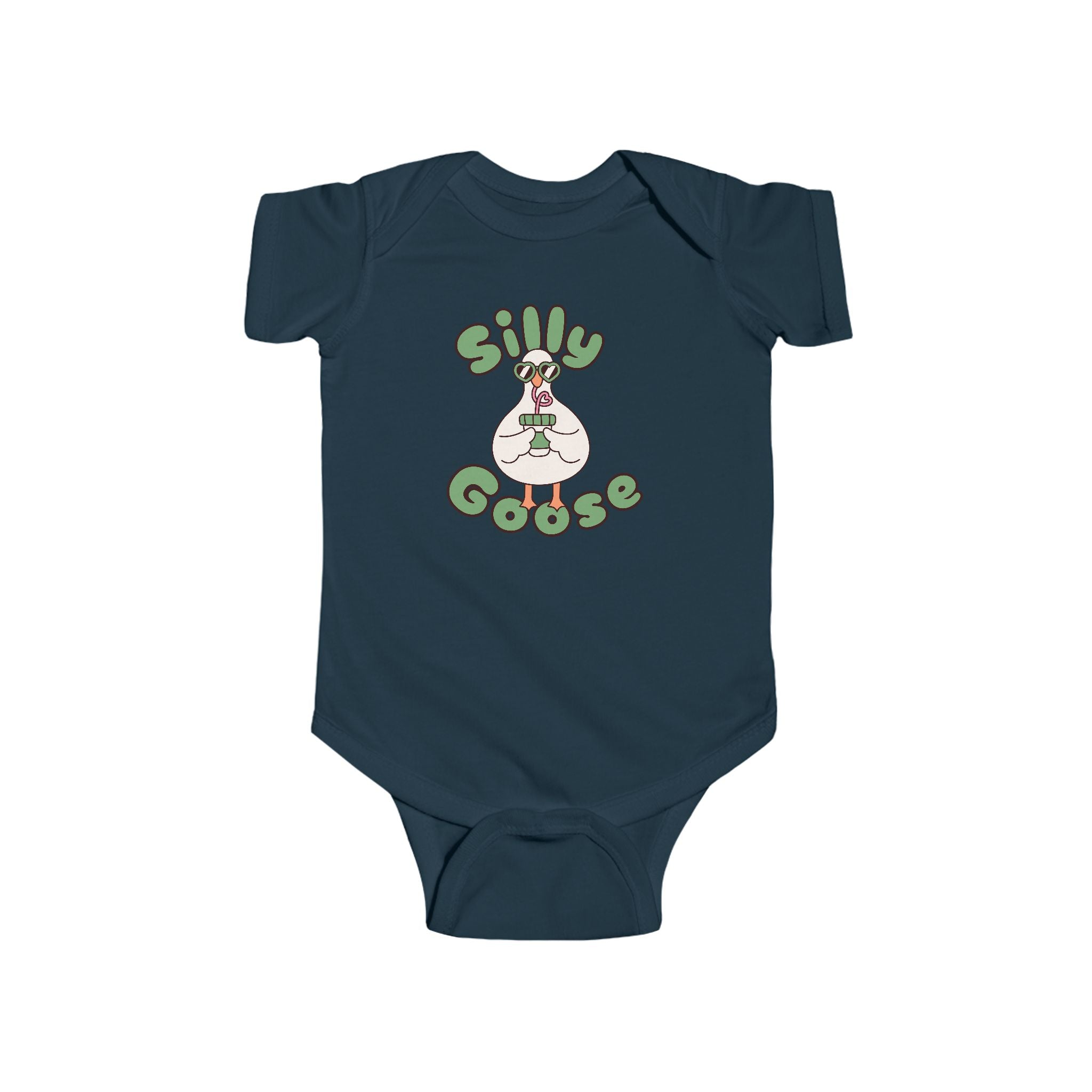 Silly Goose Infant Bodysuit — Cute Goose Graphic Baby Onesie