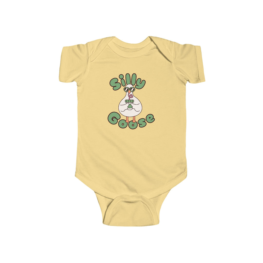 Silly Goose Infant Bodysuit — Cute Goose Graphic Baby Onesie