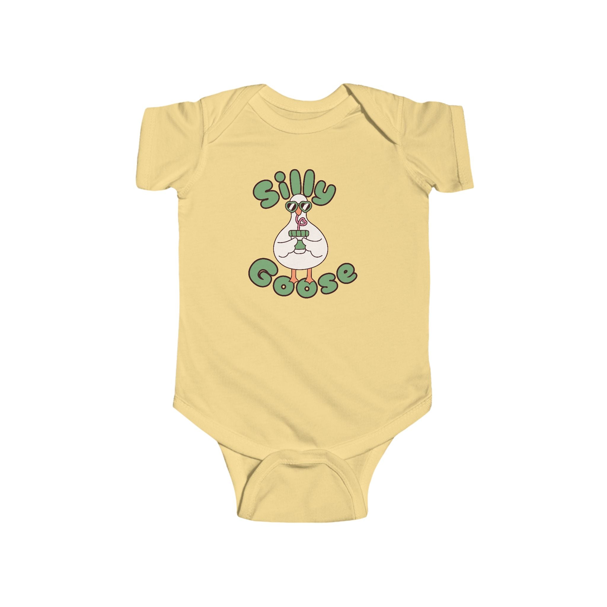 Silly Goose Infant Bodysuit — Cute Goose Graphic Baby Onesie