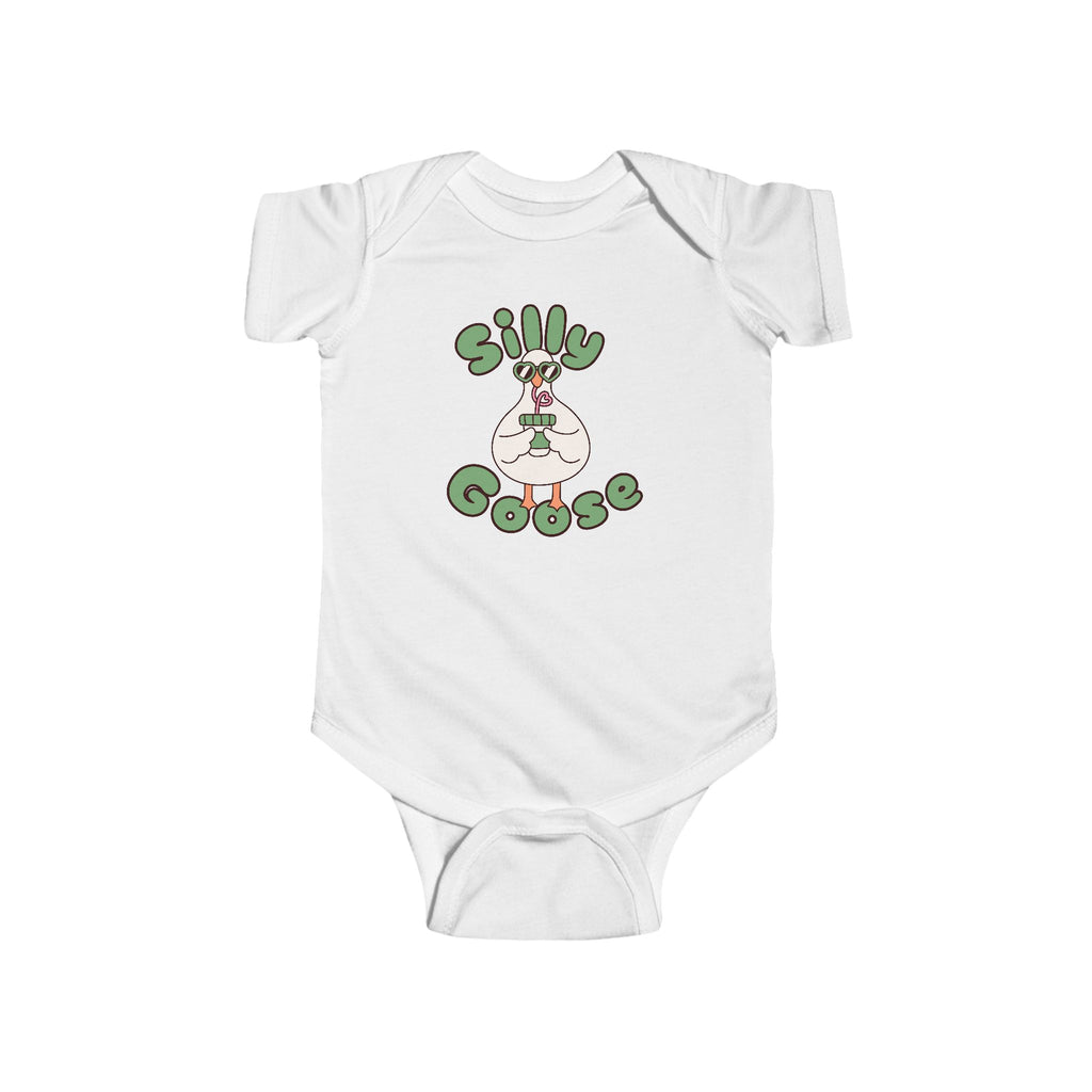 Silly Goose Infant Bodysuit — Cute Goose Graphic Baby Onesie