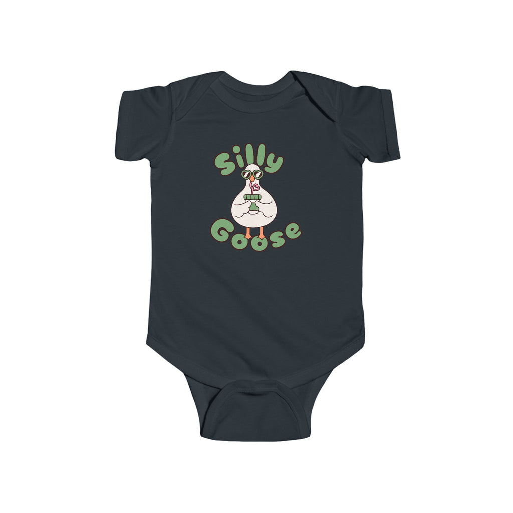 Silly Goose Infant Bodysuit — Cute Goose Graphic Baby Onesie