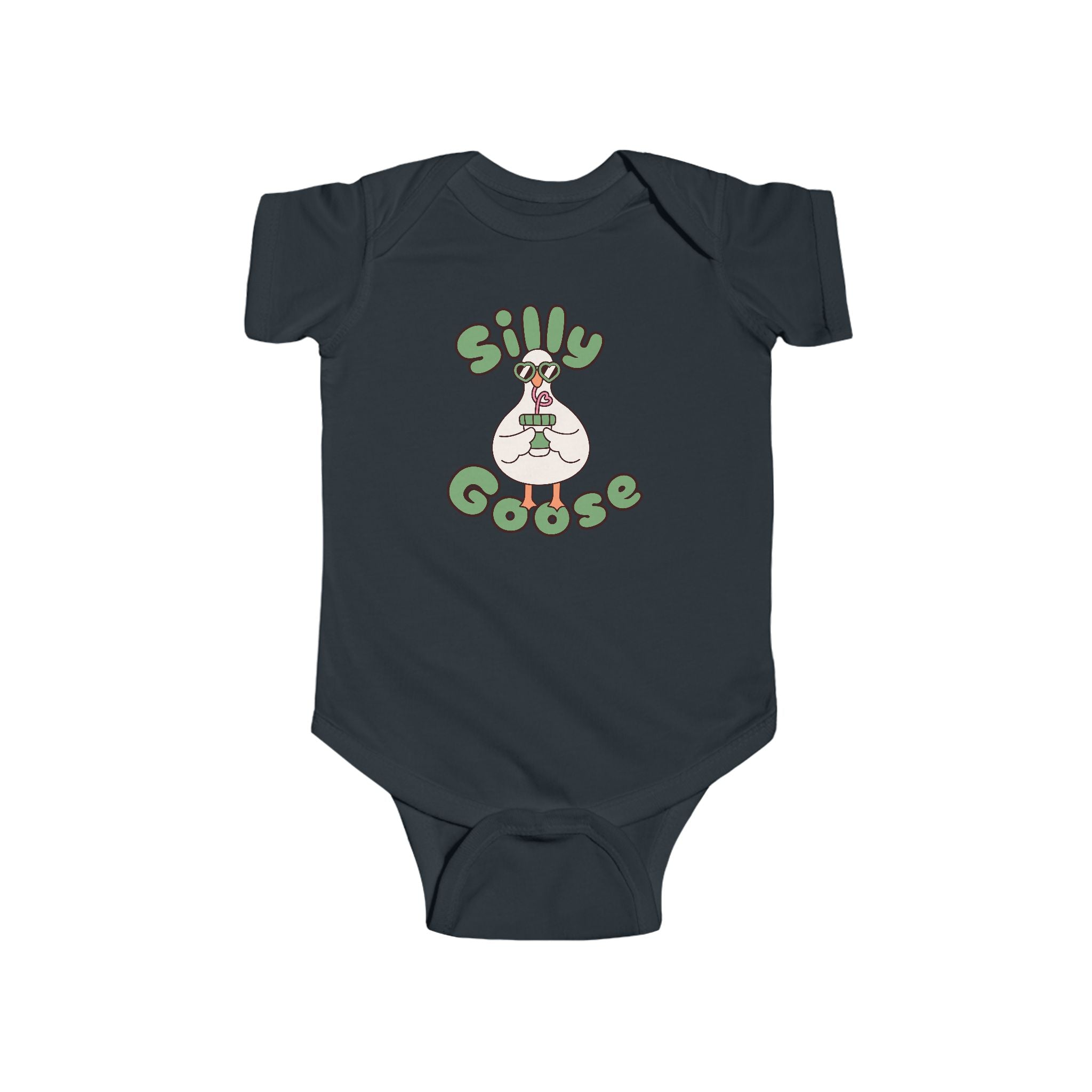 Silly Goose Infant Bodysuit — Cute Goose Graphic Baby Onesie