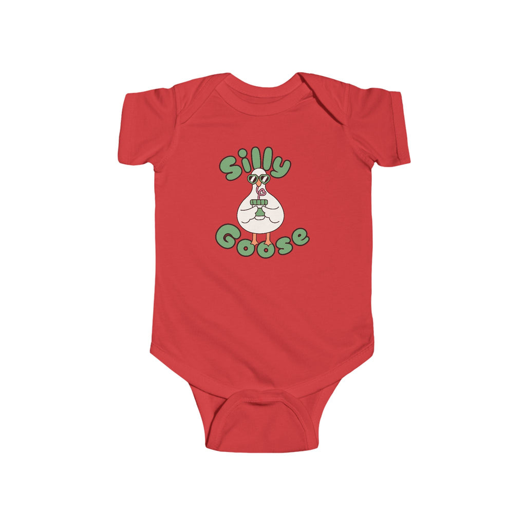 Silly Goose Infant Bodysuit — Cute Goose Graphic Baby Onesie