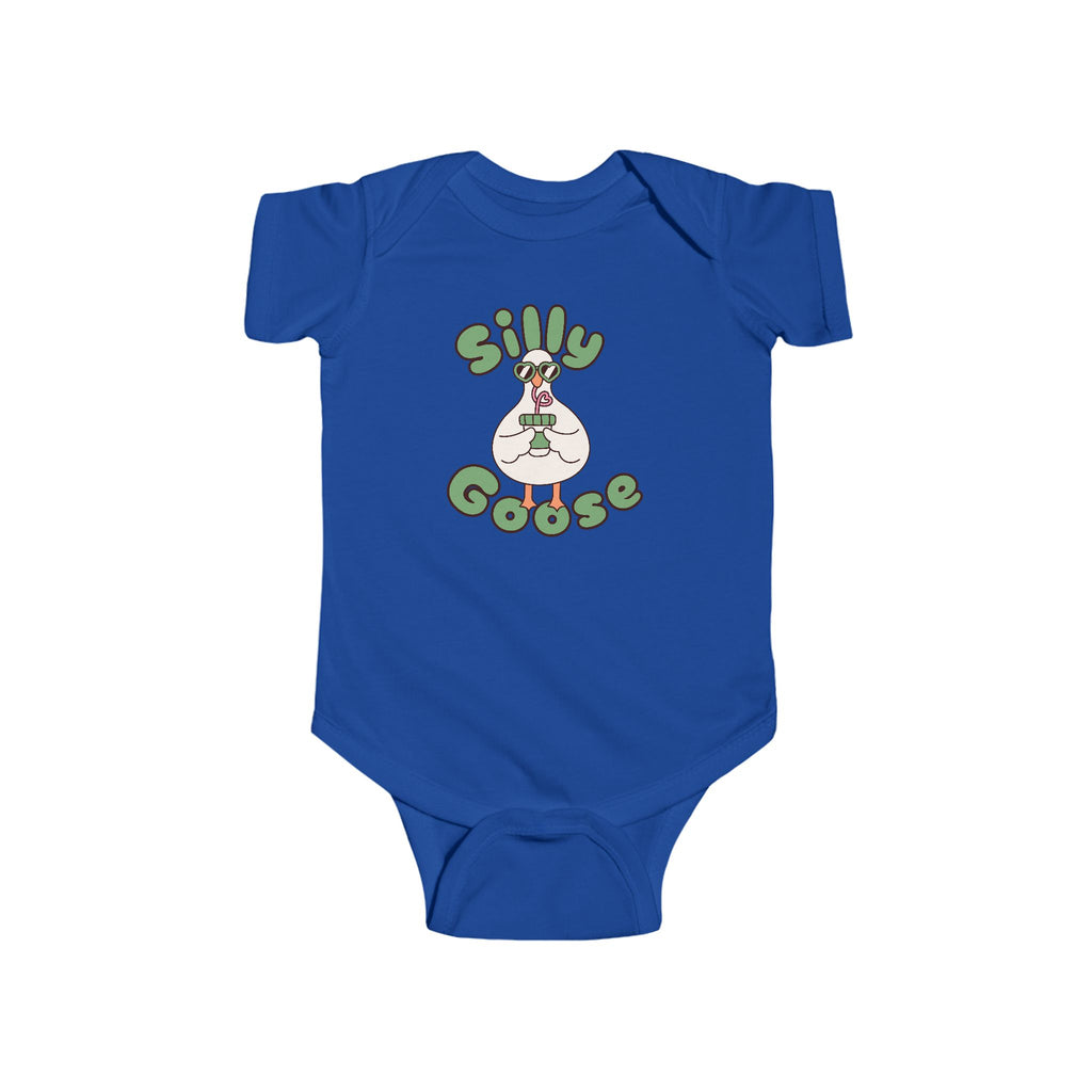 Silly Goose Infant Bodysuit — Cute Goose Graphic Baby Onesie