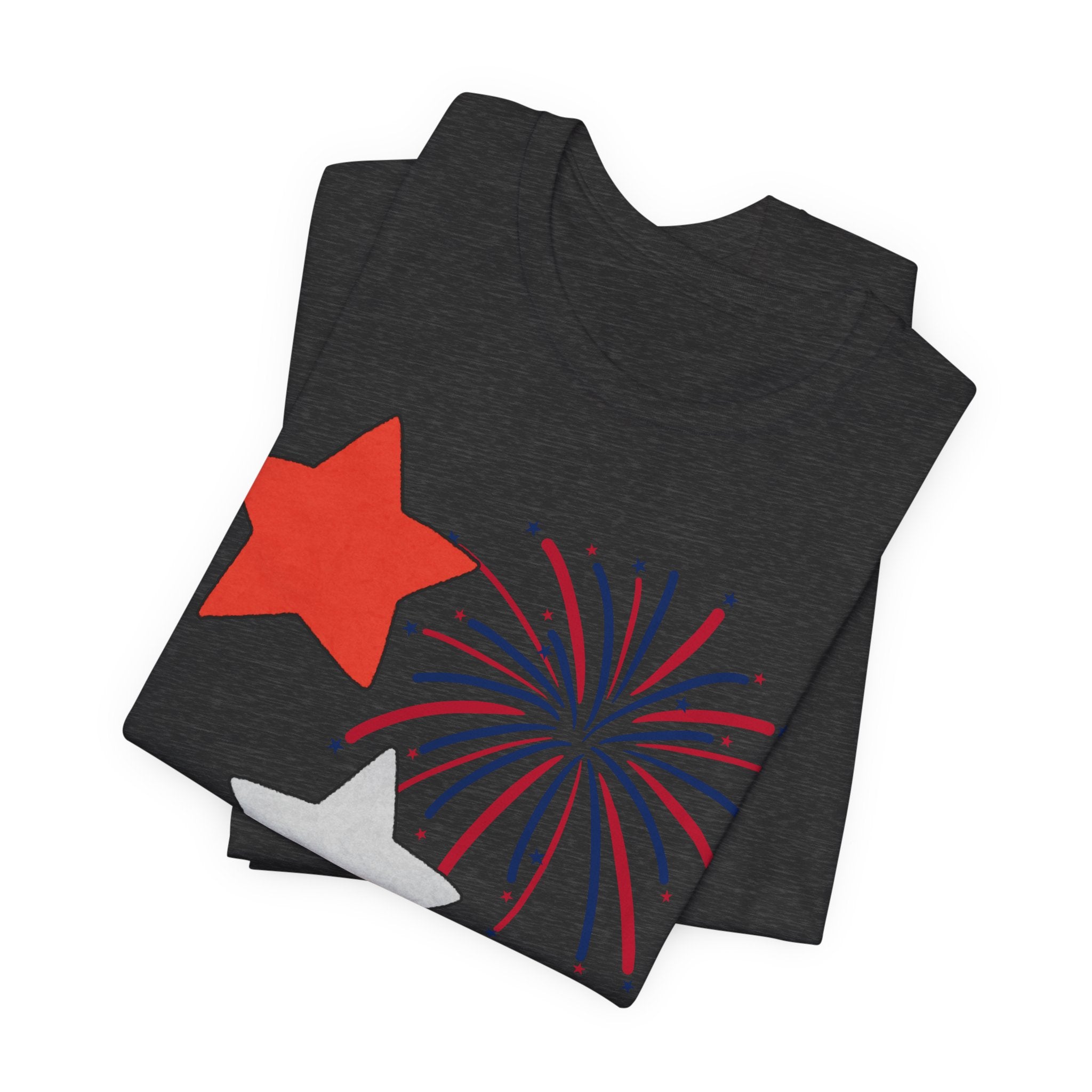 Stars & Fireworks T-Shirt — Patriotic Celebration Tee