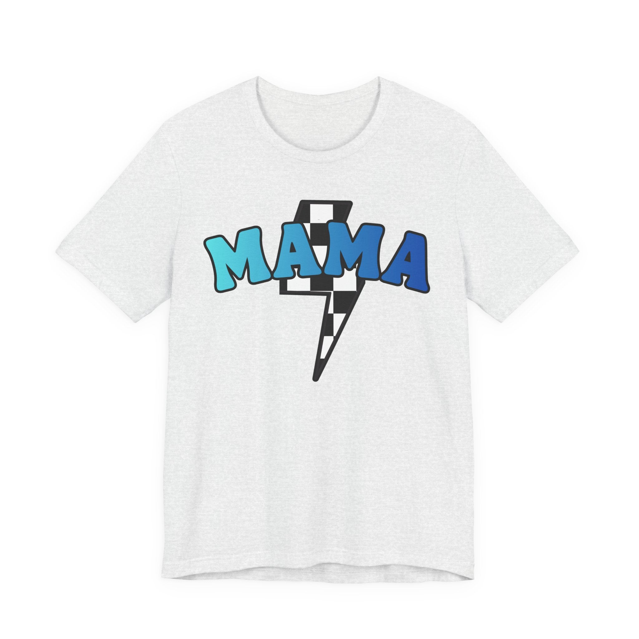 Mama checkered lightning bolt tee
