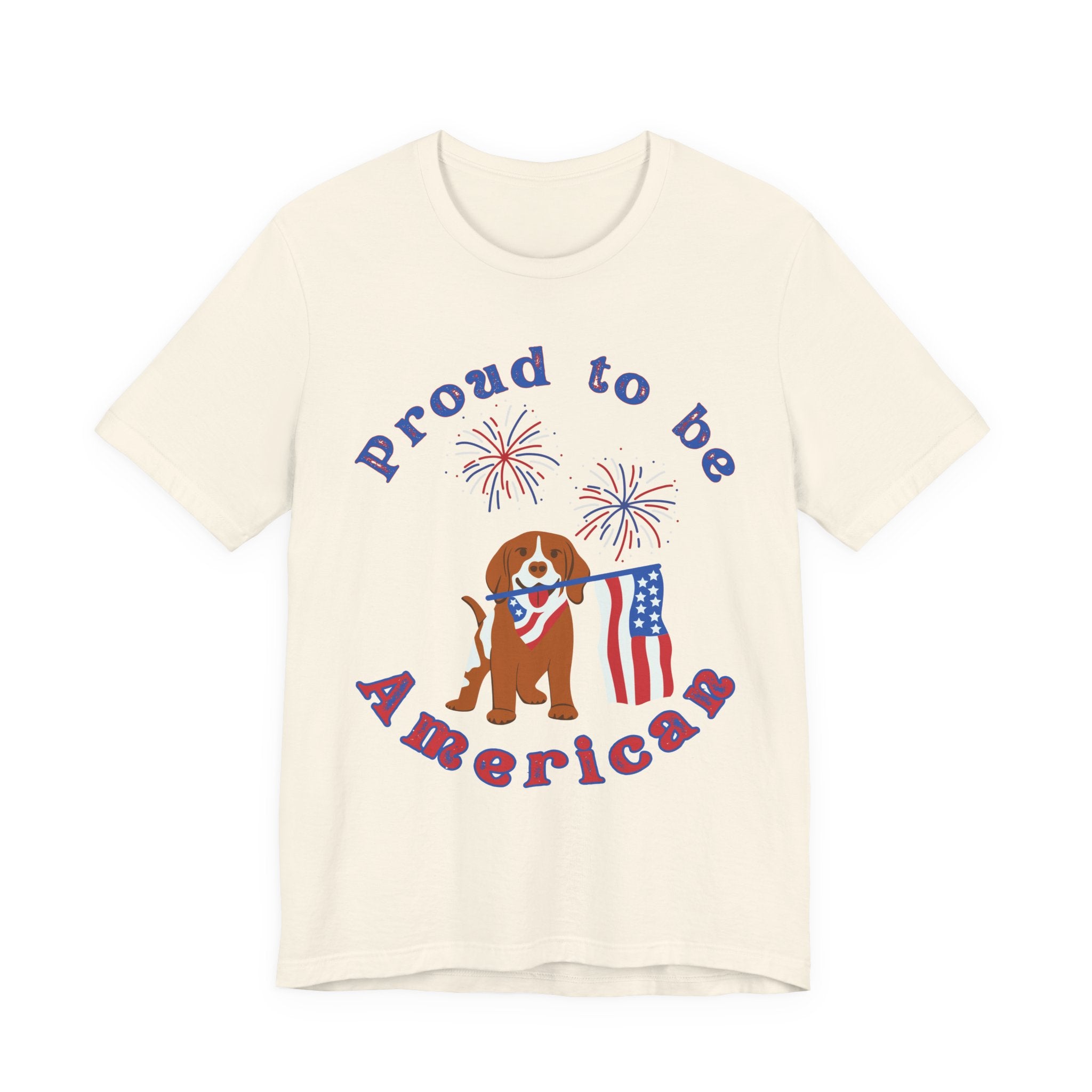 American Flag Dog T-Shirt — Proud to Be American Pet Lover Tee