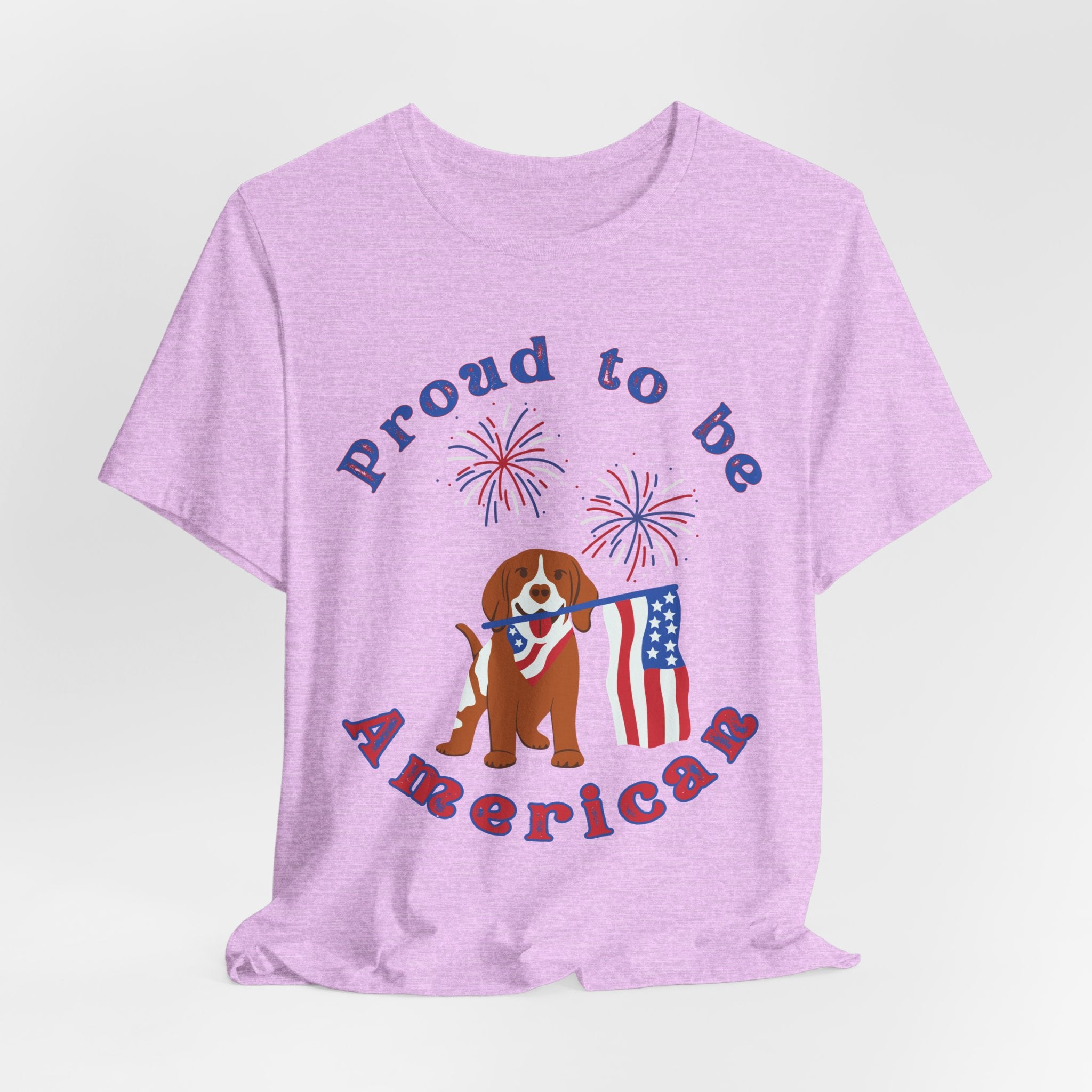 American Flag Dog T-Shirt — Proud to Be American Pet Lover Tee