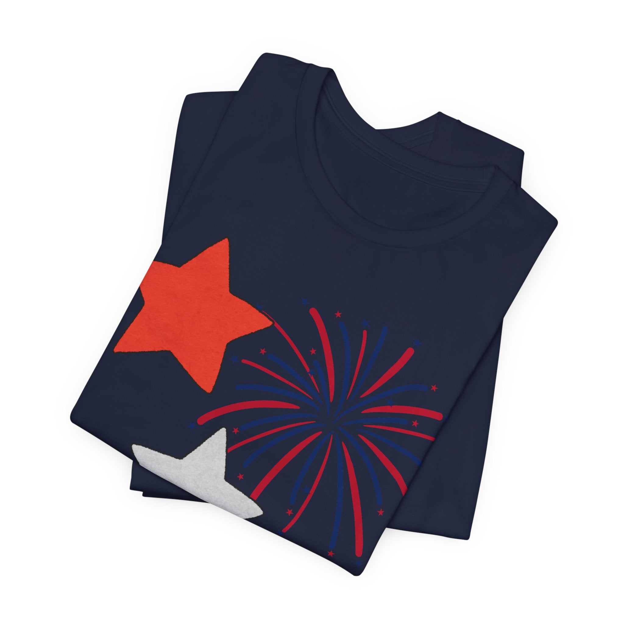 Stars & Fireworks T-Shirt — Patriotic Celebration Tee