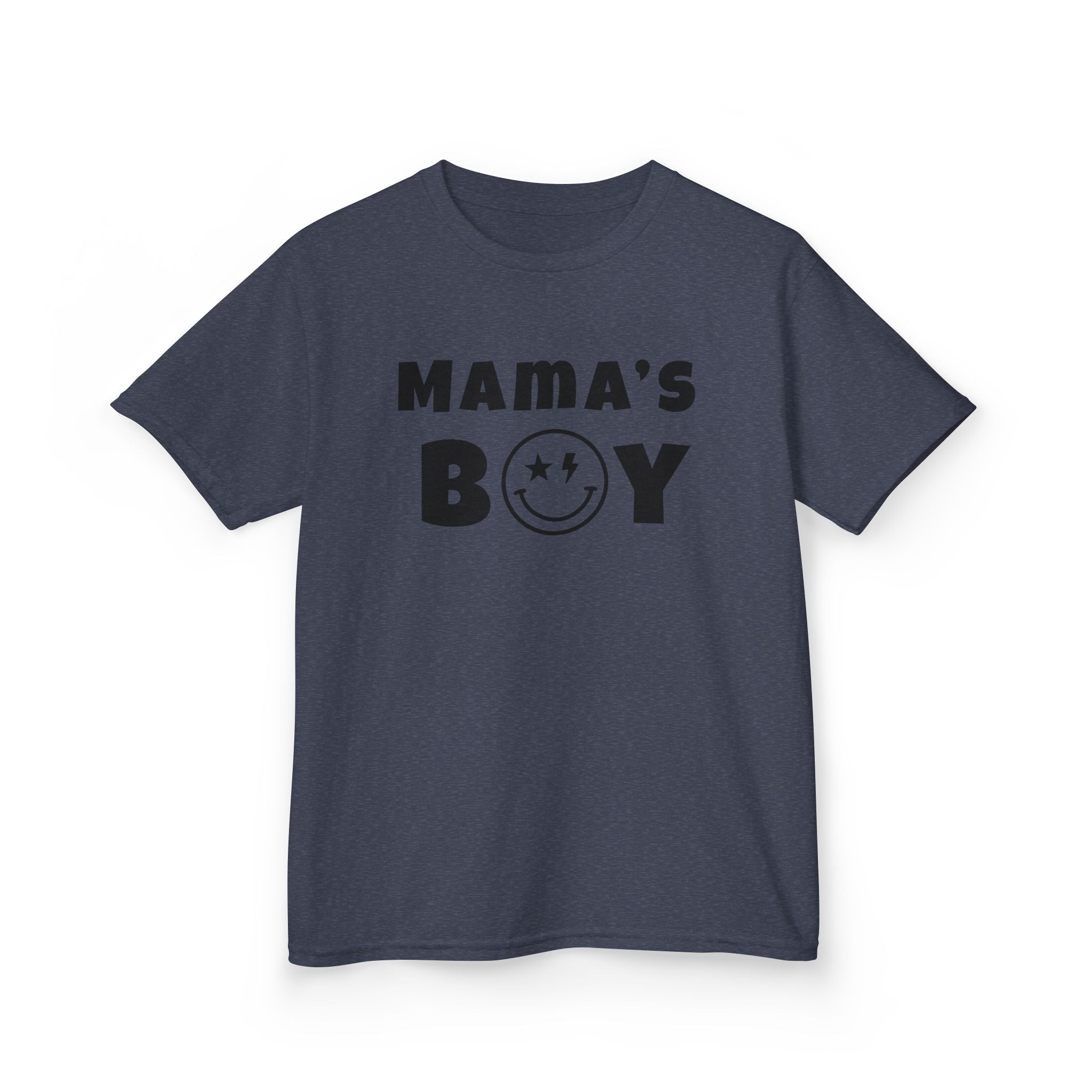 Kids Punk Smiley Tee — “Mama’s Boy” Graphic T-Shirt