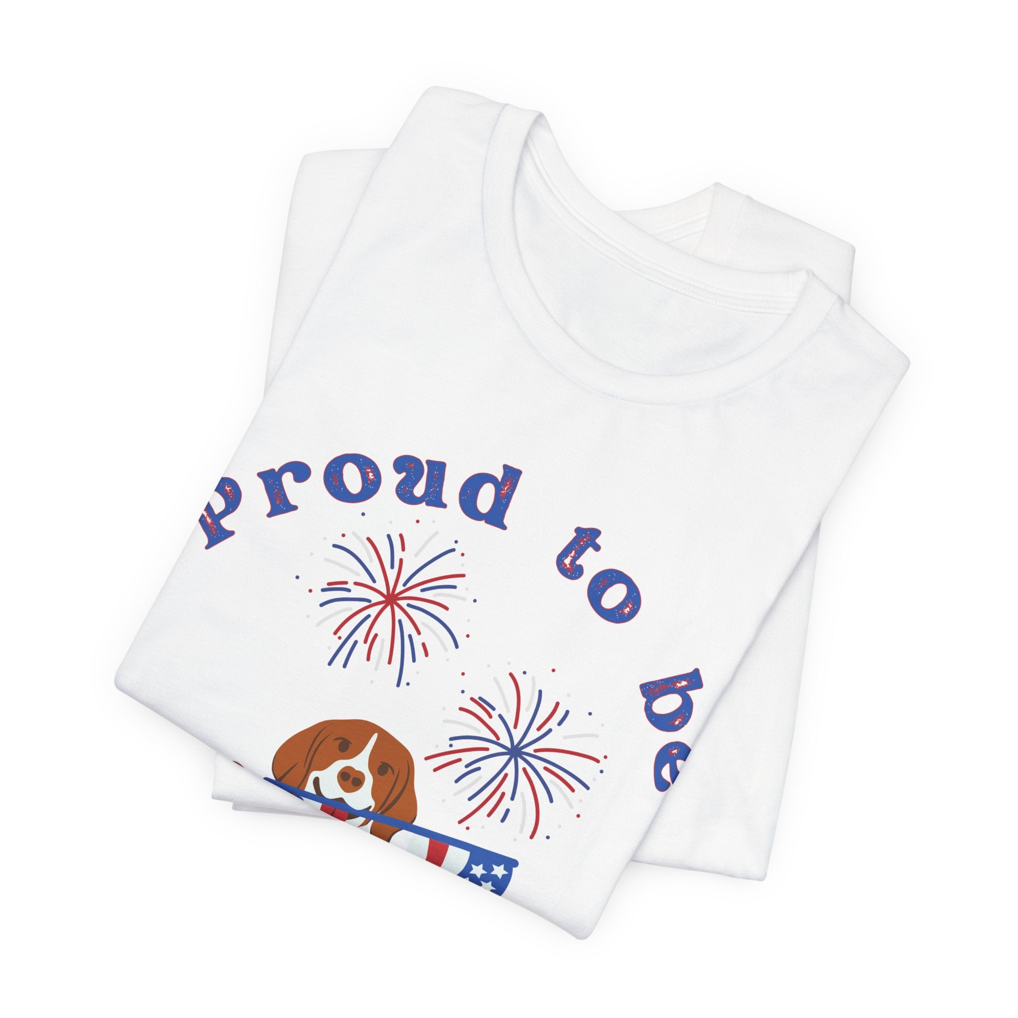 American Flag Dog T-Shirt — Proud to Be American Pet Lover Tee