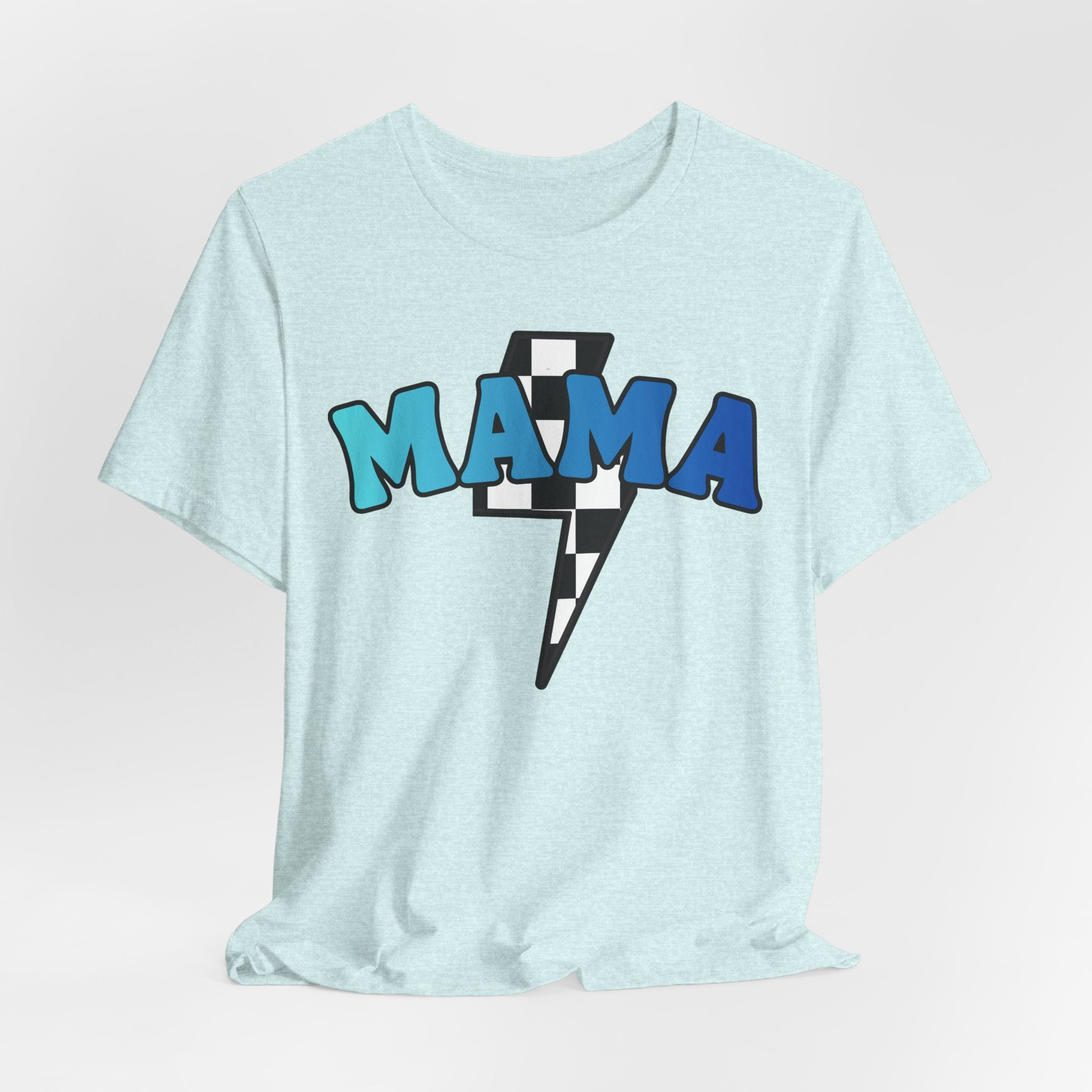 Mama checkered lightning bolt tee
