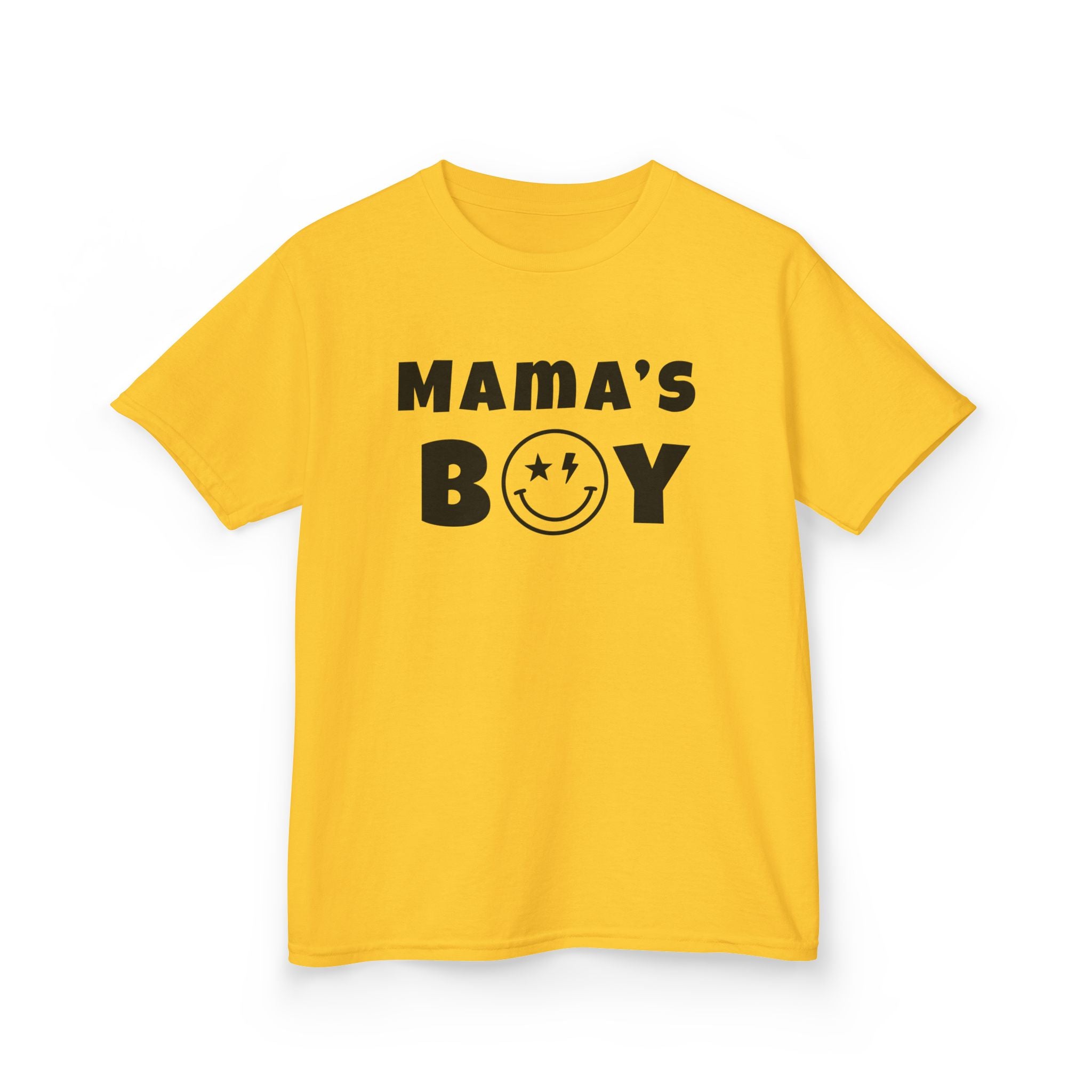 Kids Punk Smiley Tee — “Mama’s Boy” Graphic T-Shirt