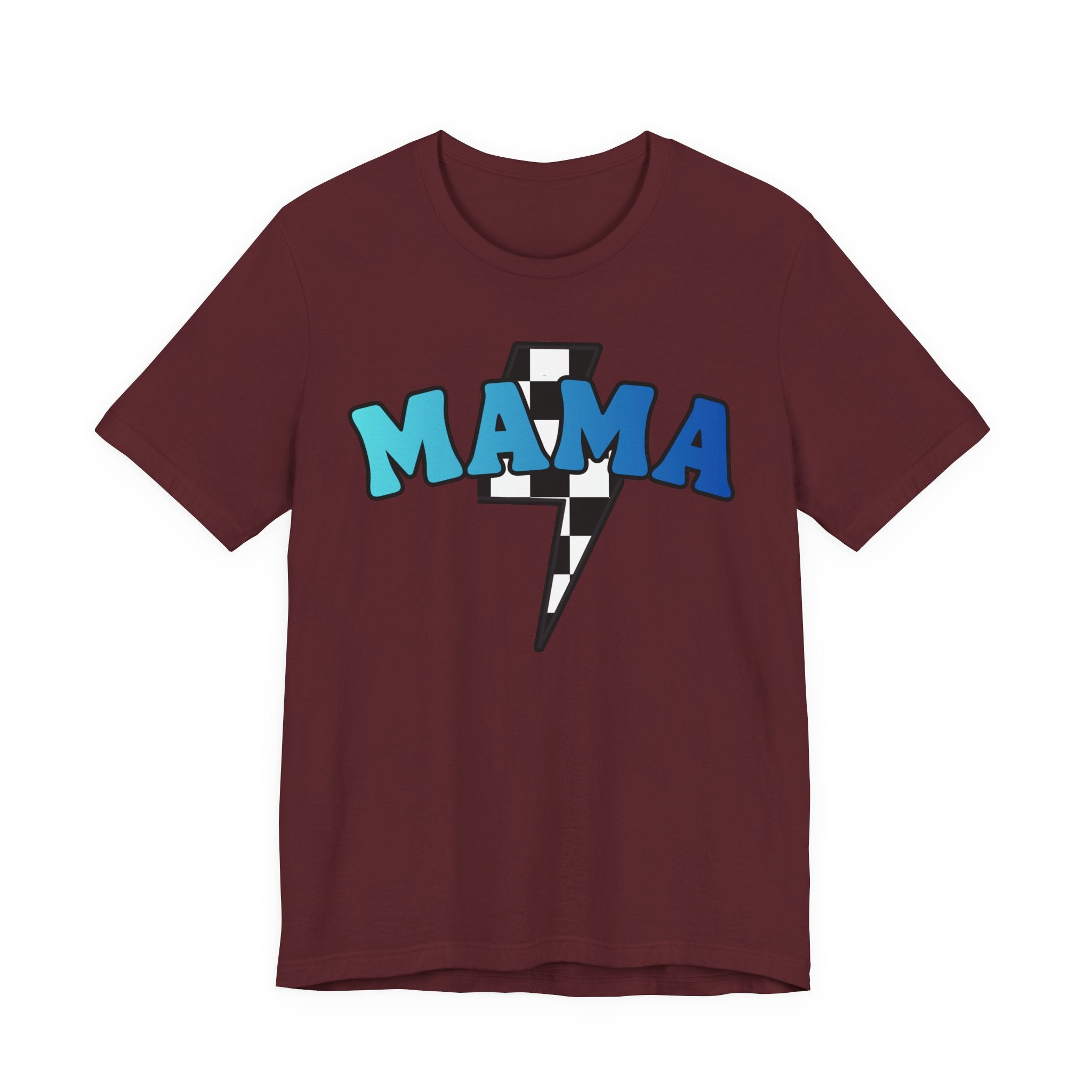 Mama checkered lightning bolt tee