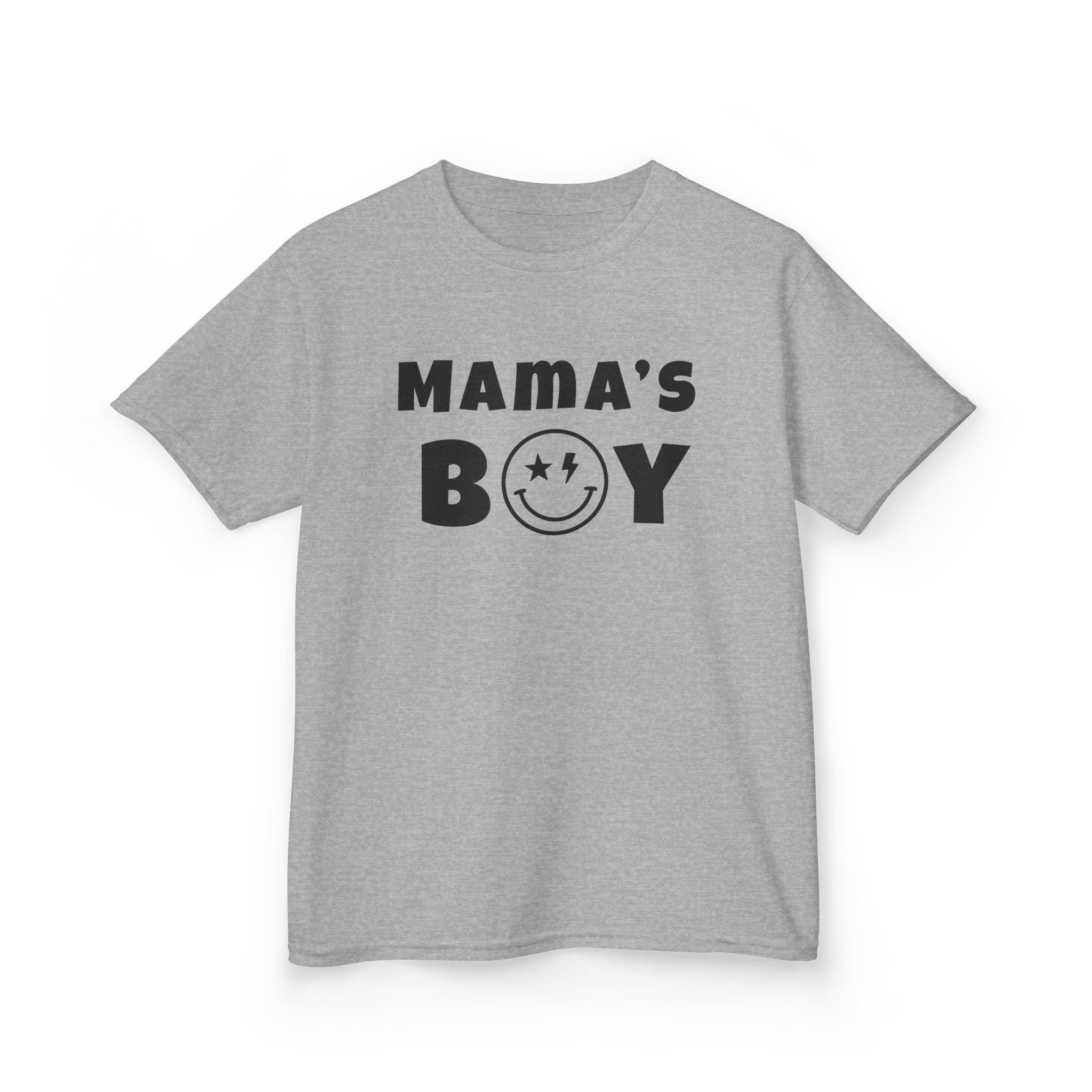 Kids Punk Smiley Tee — “Mama’s Boy” Graphic T-Shirt