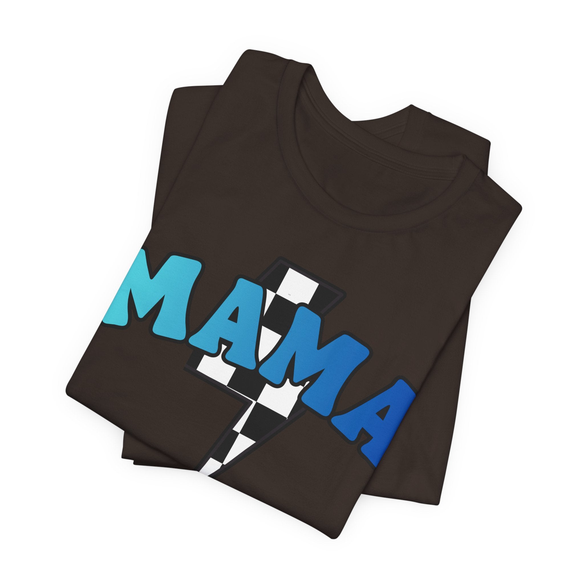 Mama checkered lightning bolt tee