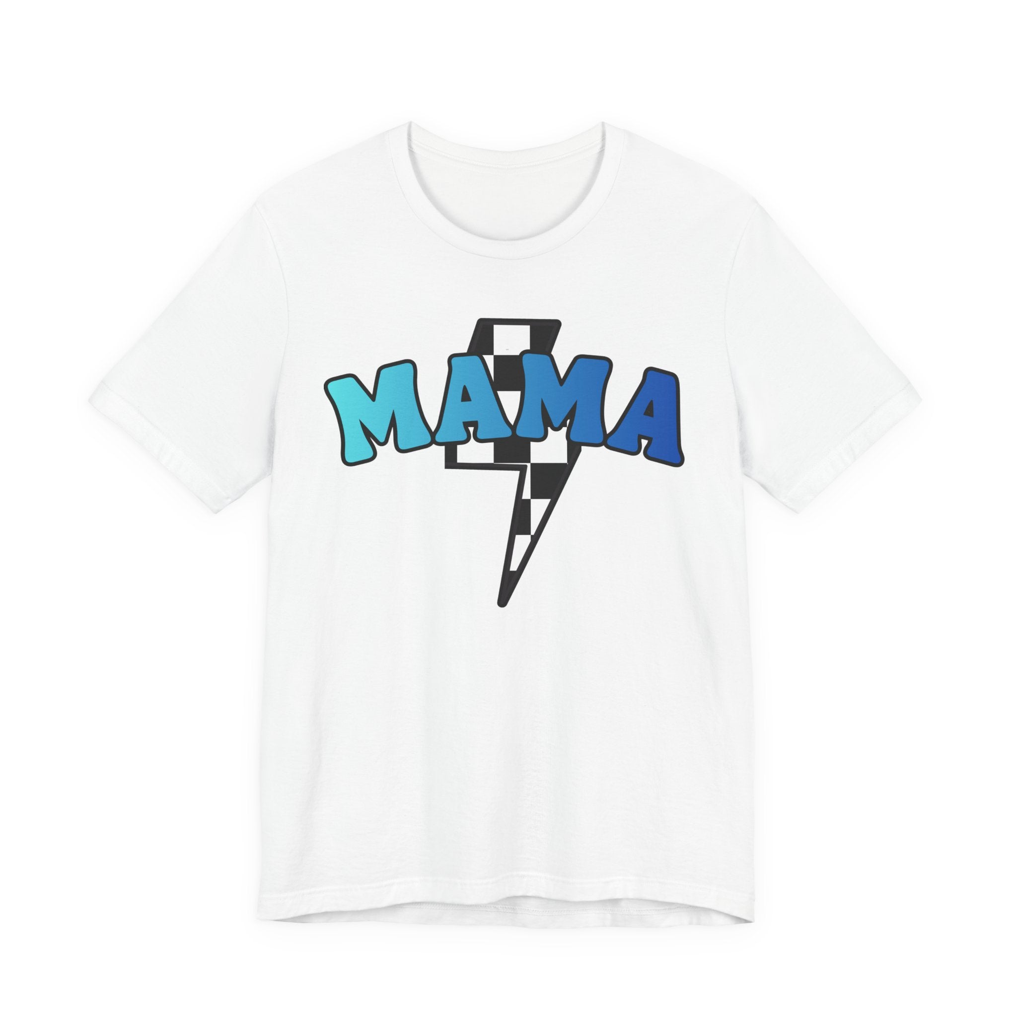 Mama checkered lightning bolt tee