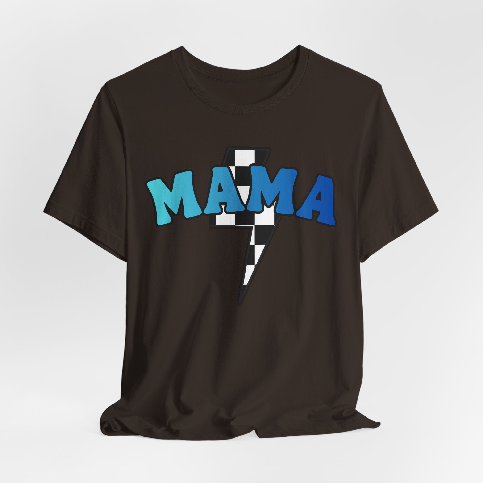 Mama checkered lightning bolt tee