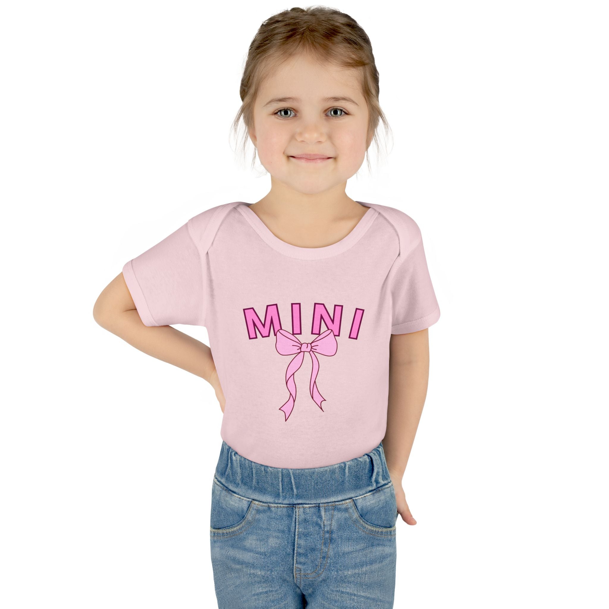 Infant Bodysuit — Mini Onesie with Bow (Matches Mama Shirt)