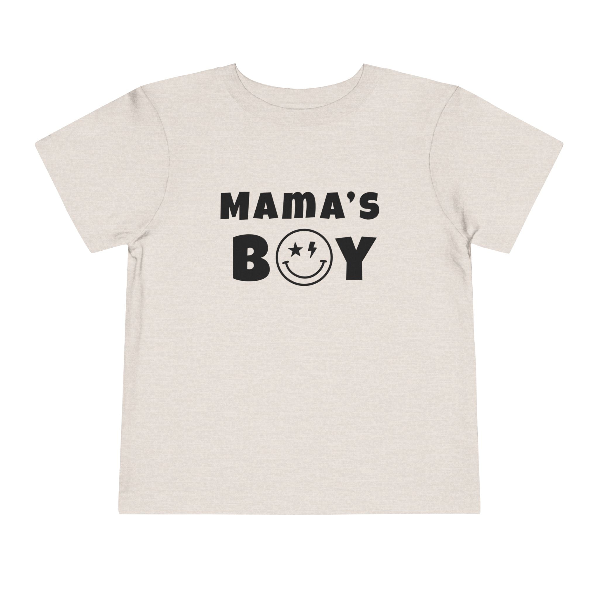 Mama's Boy Toddler Tee — Punk Smiley Graphic