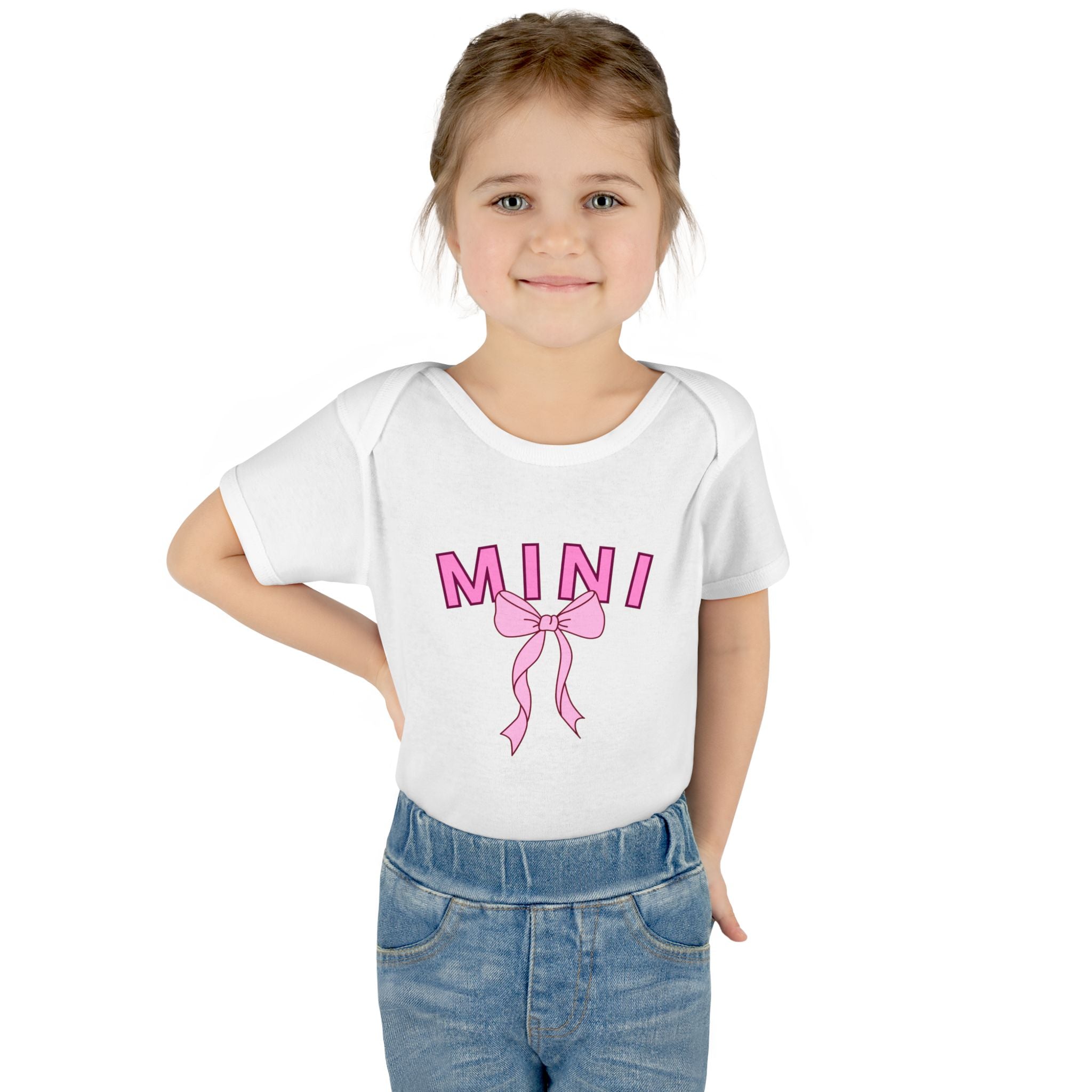 Infant Bodysuit — Mini Onesie with Bow (Matches Mama Shirt)