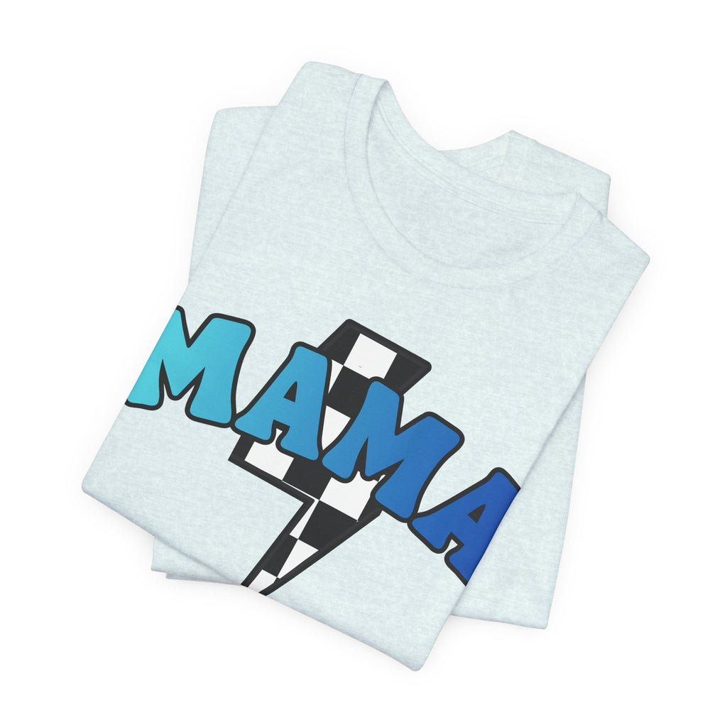 Mama checkered lightning bolt tee
