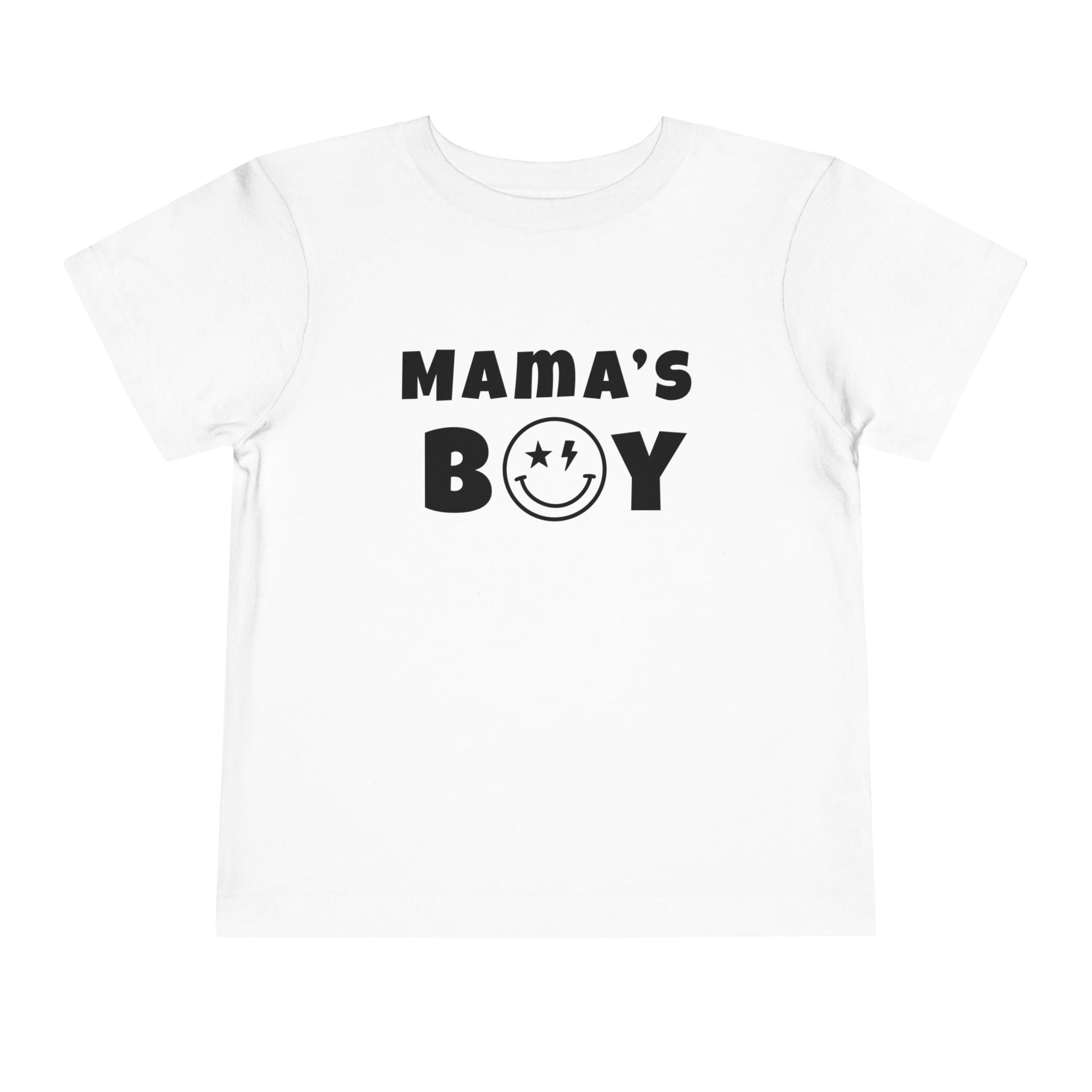 Mama's Boy Toddler Tee — Punk Smiley Graphic