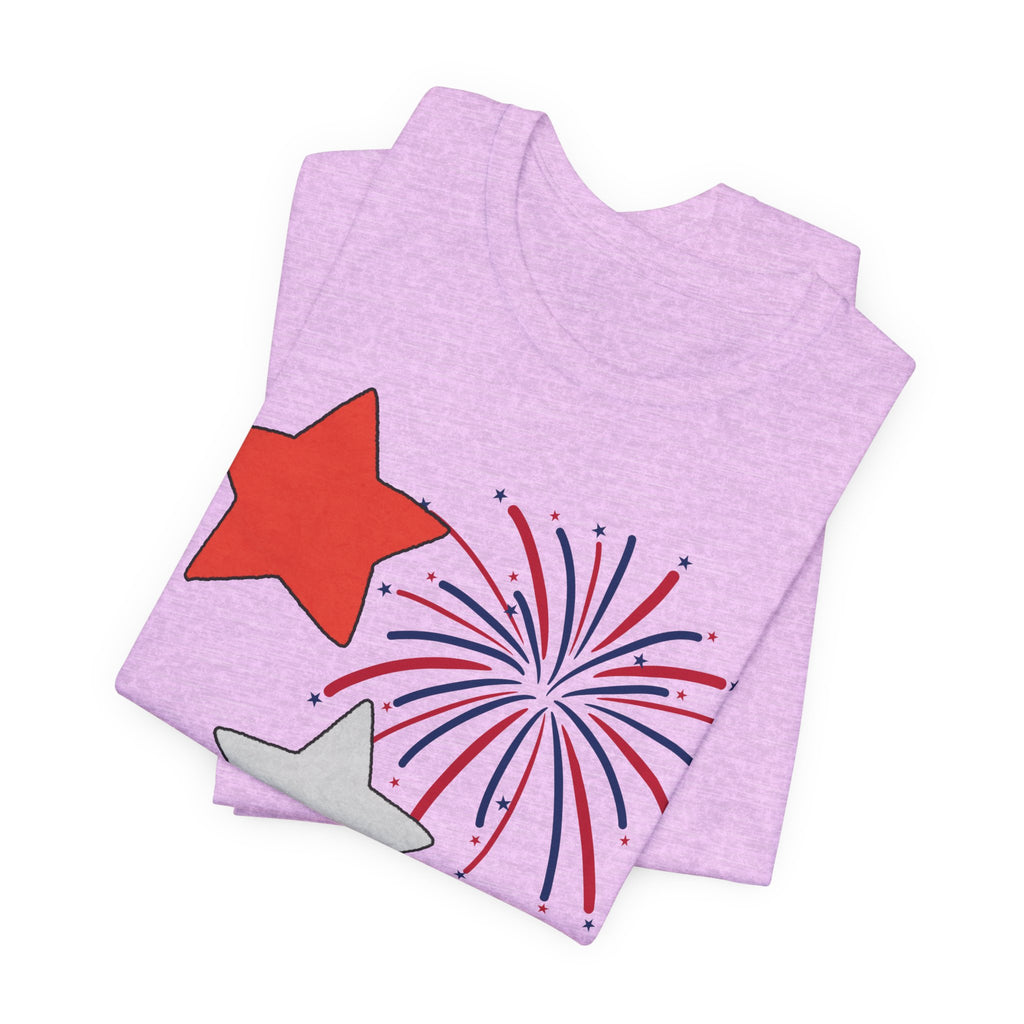Stars & Fireworks T-Shirt — Patriotic Celebration Tee