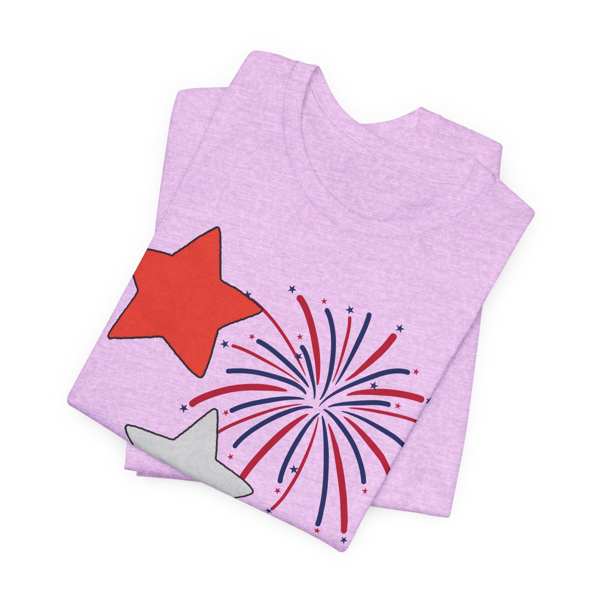 Stars & Fireworks T-Shirt — Patriotic Celebration Tee