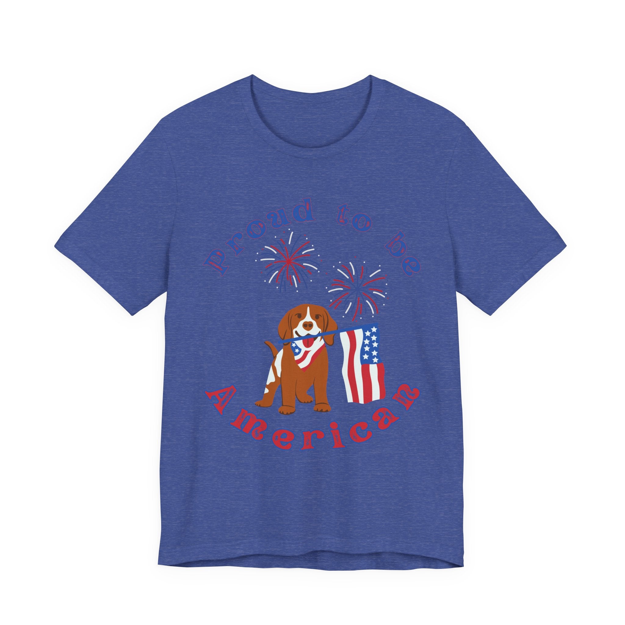 American Flag Dog T-Shirt — Proud to Be American Pet Lover Tee