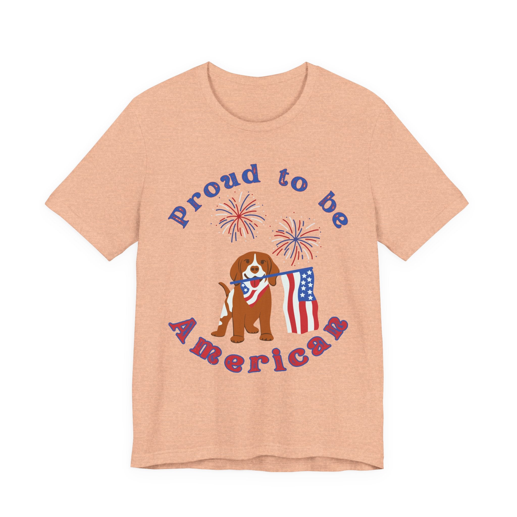American Flag Dog T-Shirt — Proud to Be American Pet Lover Tee