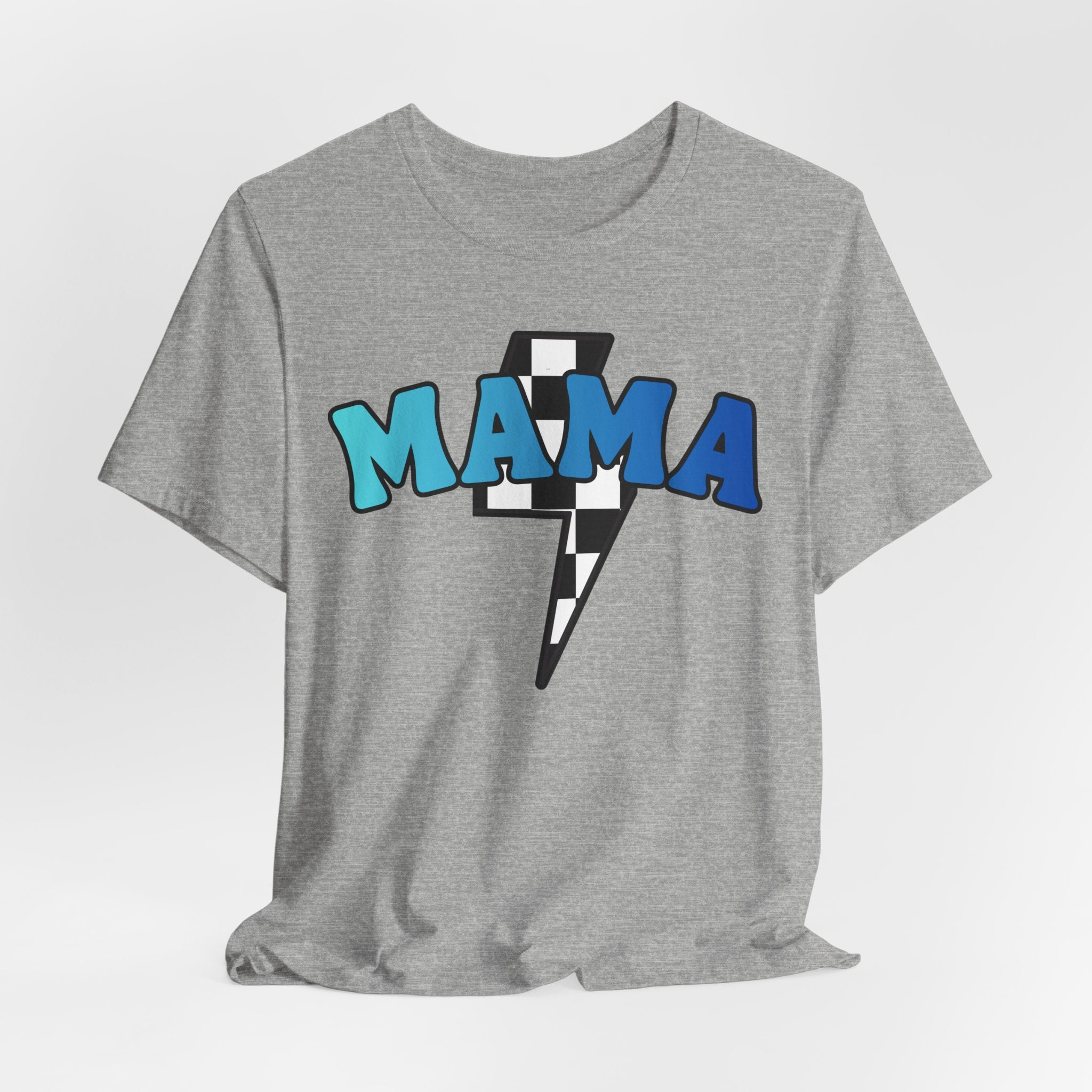 Mama checkered lightning bolt tee