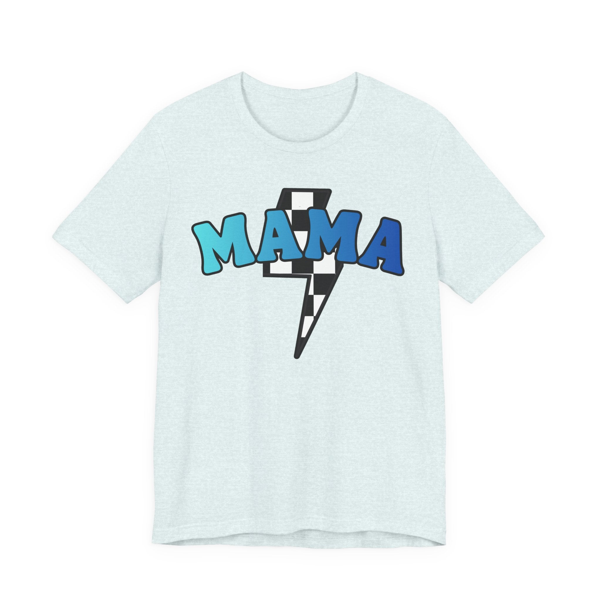 Mama checkered lightning bolt tee
