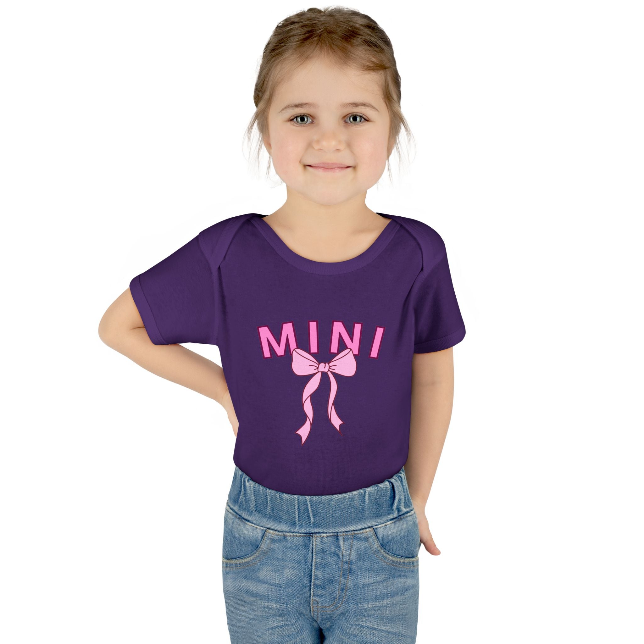 Infant Bodysuit — Mini Onesie with Bow (Matches Mama Shirt)