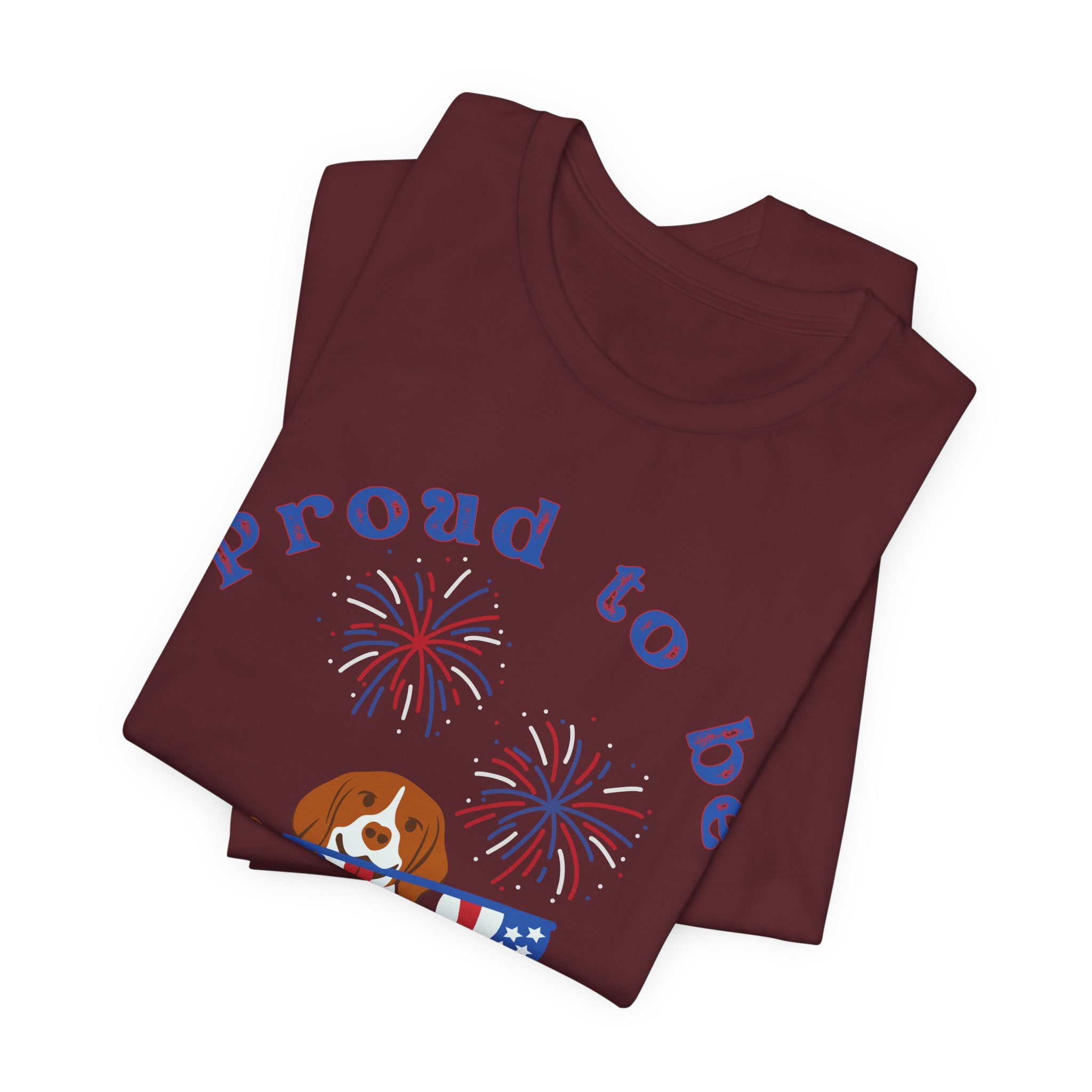American Flag Dog T-Shirt — Proud to Be American Pet Lover Tee