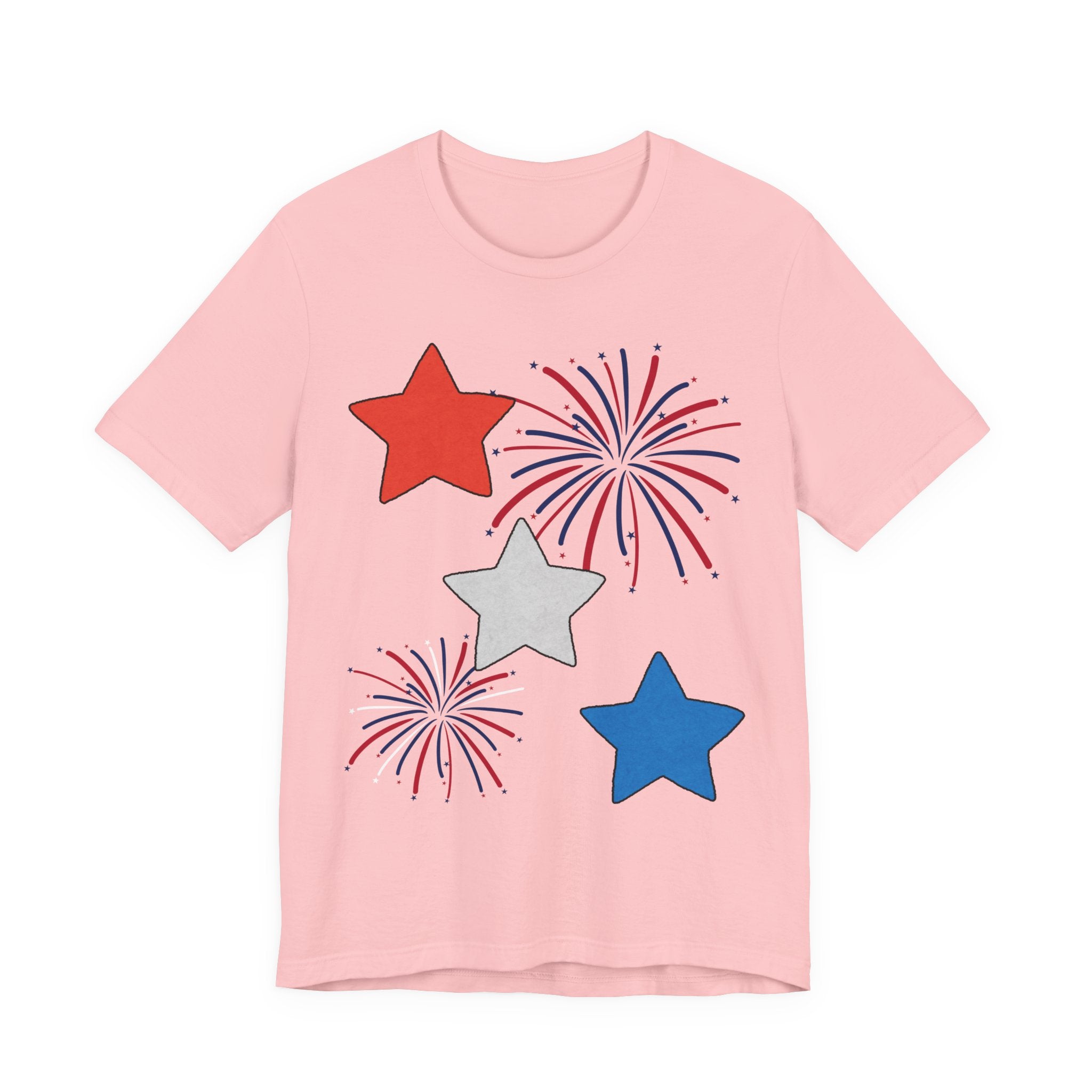 Stars & Fireworks T-Shirt — Patriotic Celebration Tee