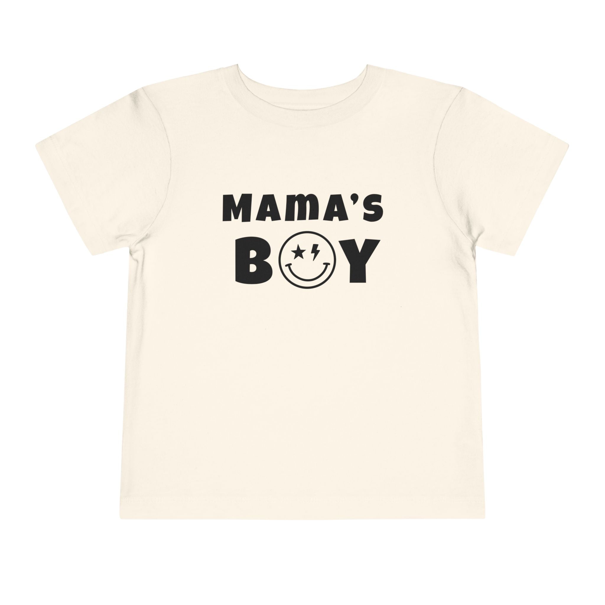 Mama's Boy Toddler Tee — Punk Smiley Graphic