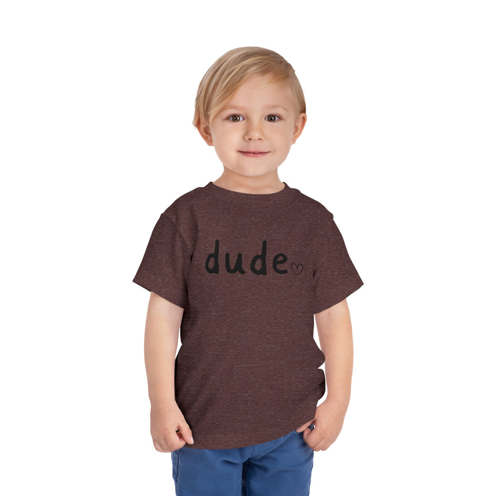 Dude Heart Toddler Tee — Kids' 'Dude' Heart T-Shirt