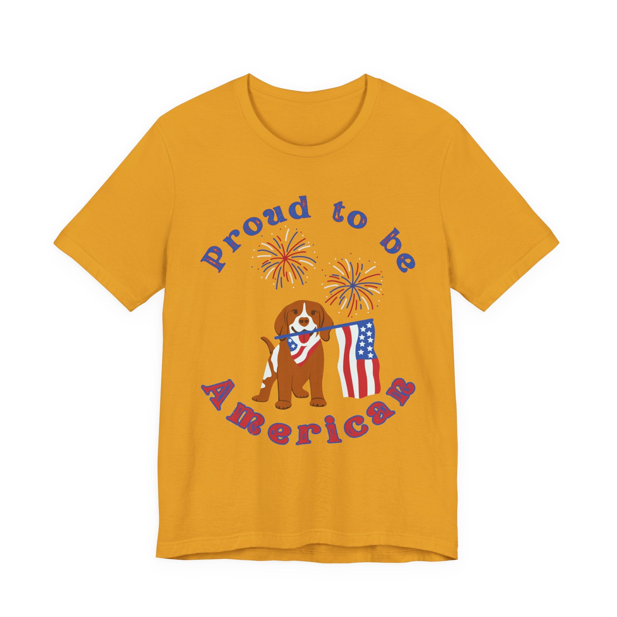 American Flag Dog T-Shirt — Proud to Be American Pet Lover Tee