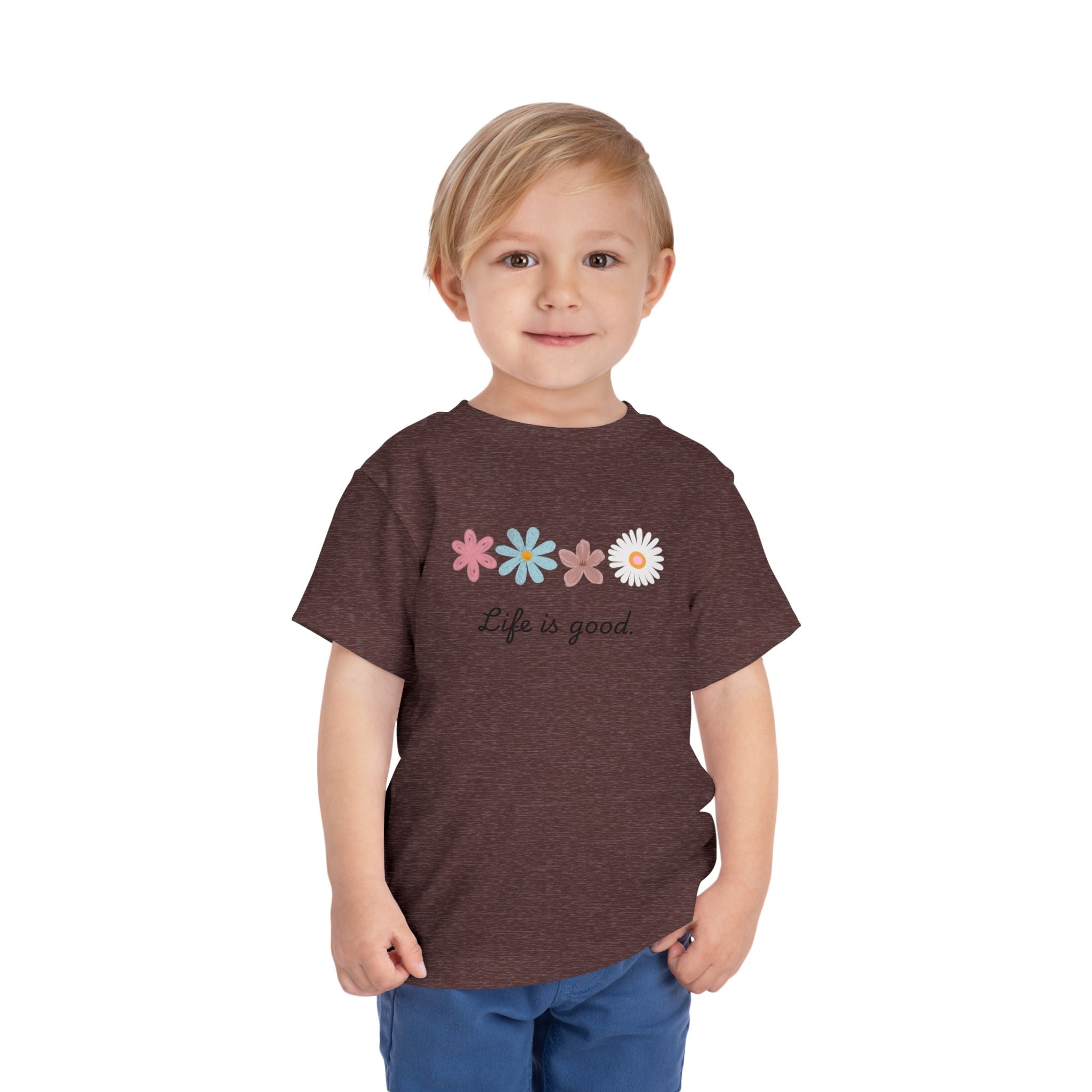 Life Is Good Toddler Tee — Positive Slogan Kids T-Shirt