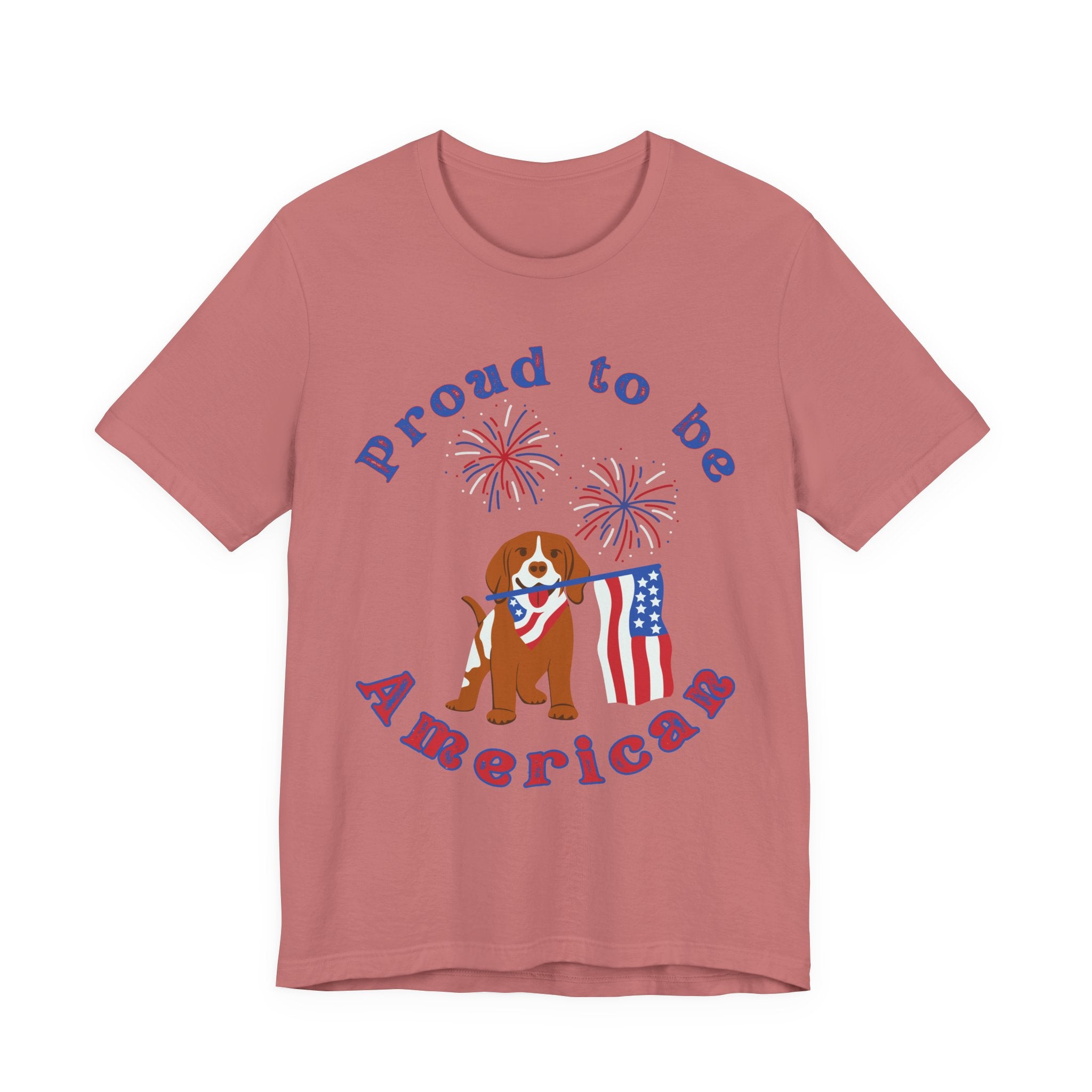 American Flag Dog T-Shirt — Proud to Be American Pet Lover Tee