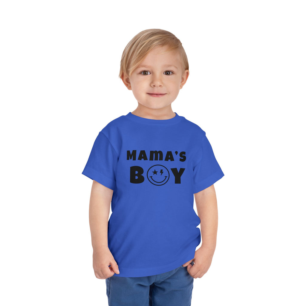 Mama's Boy Toddler Tee — Punk Smiley Graphic