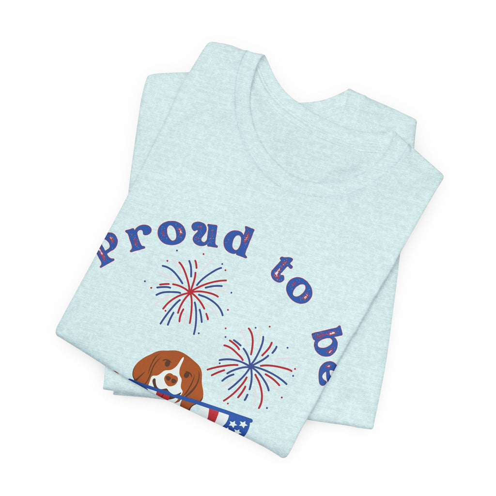 American Flag Dog T-Shirt — Proud to Be American Pet Lover Tee