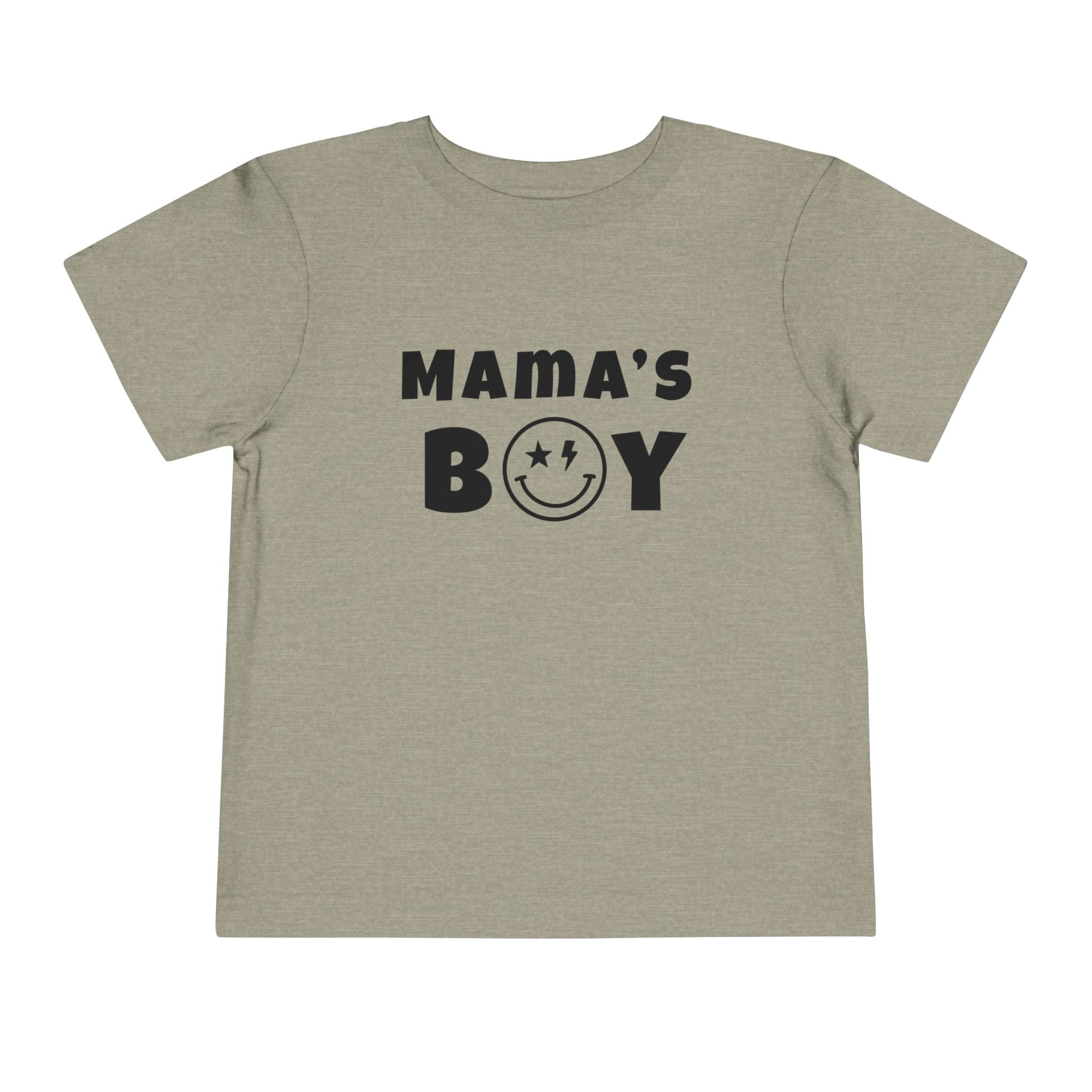 Mama's Boy Toddler Tee — Punk Smiley Graphic