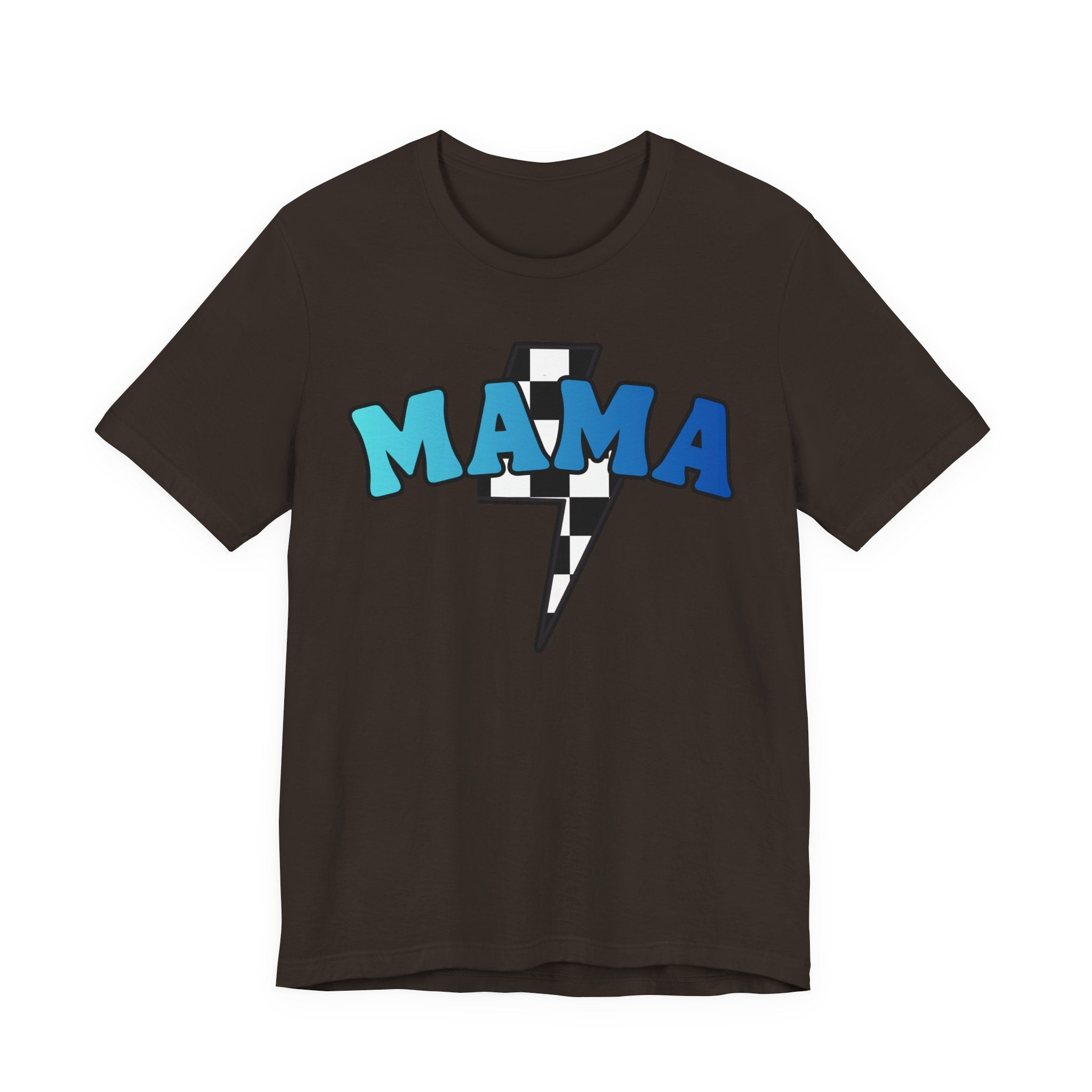 Mama checkered lightning bolt tee