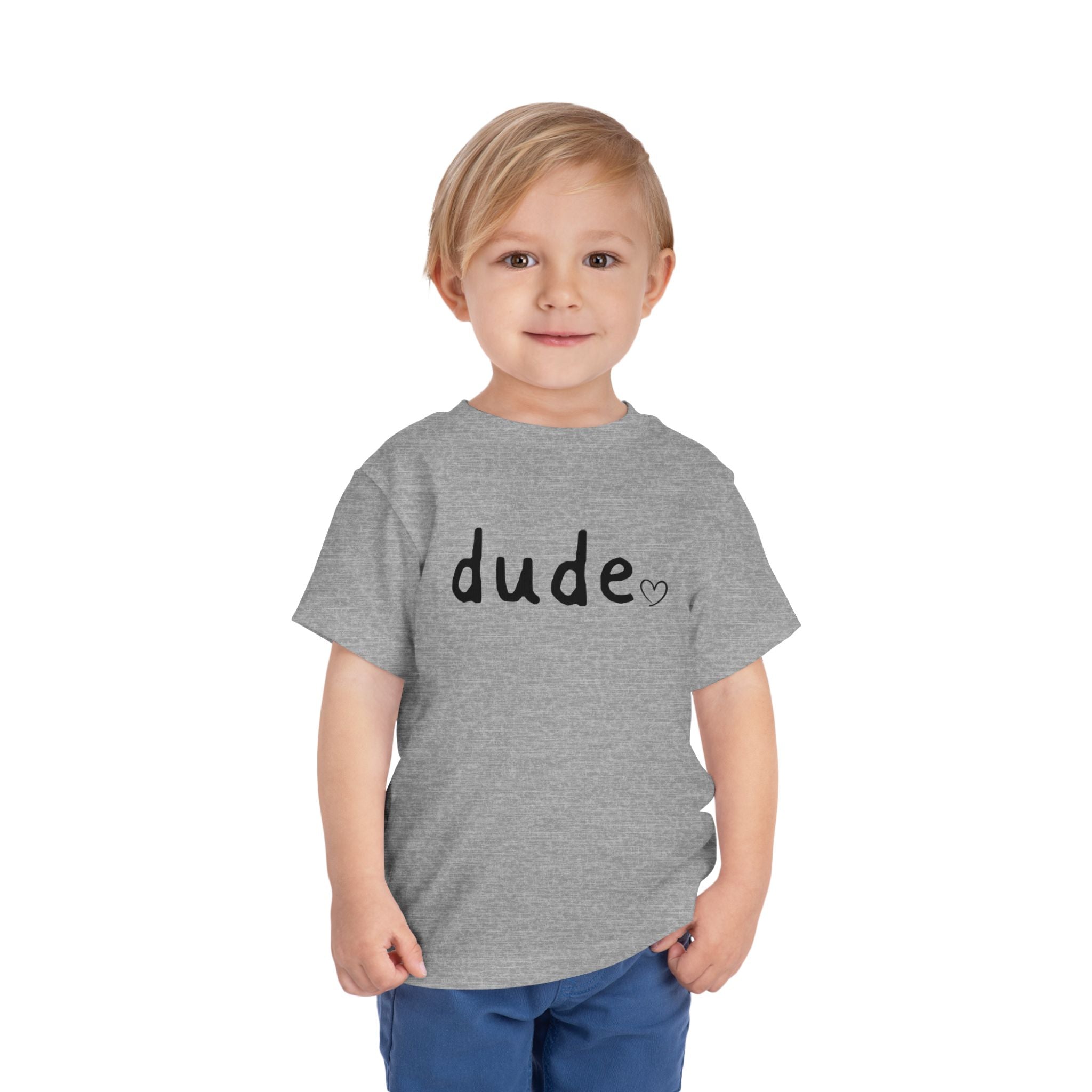 Dude Heart Toddler Tee — Kids' 'Dude' Heart T-Shirt