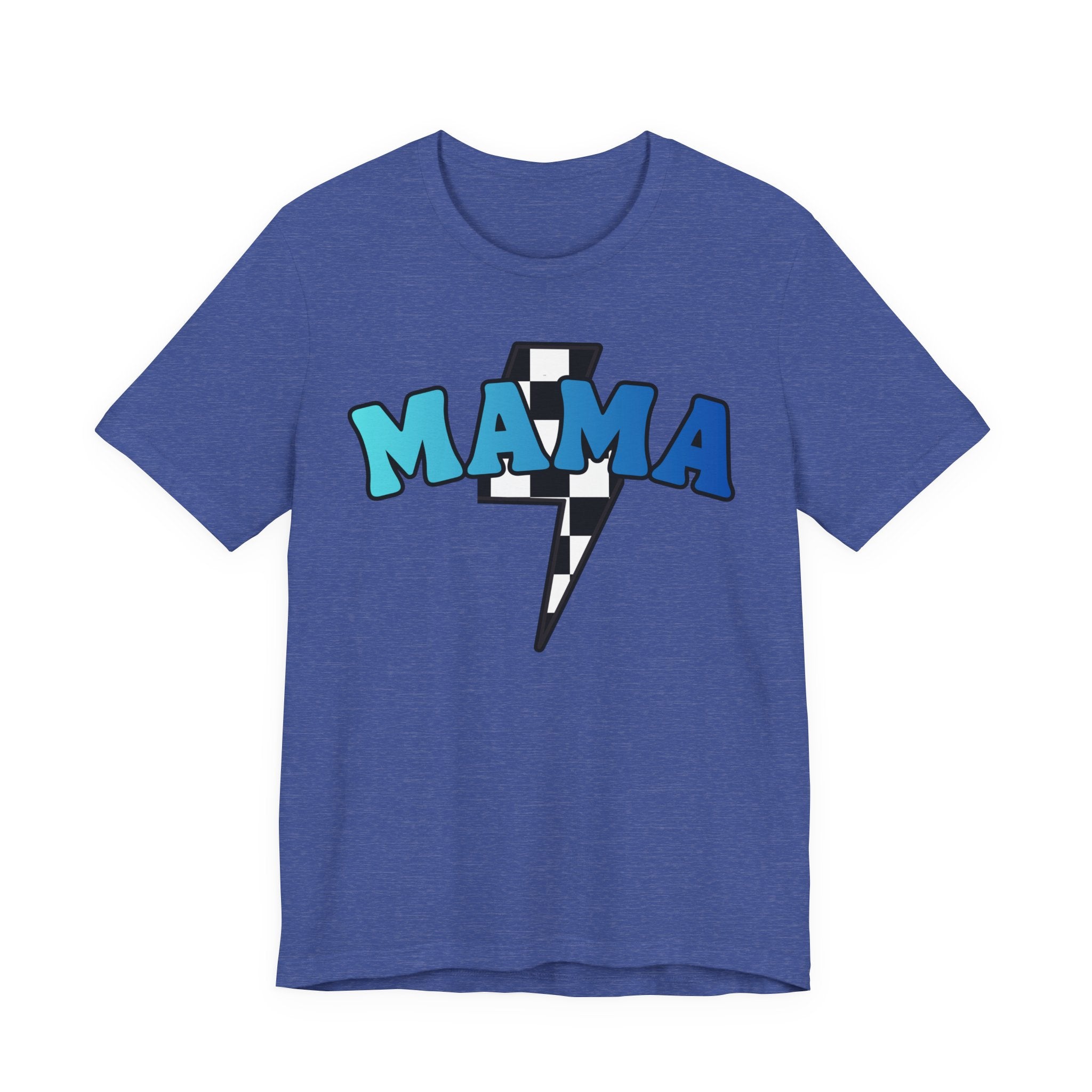Mama checkered lightning bolt tee