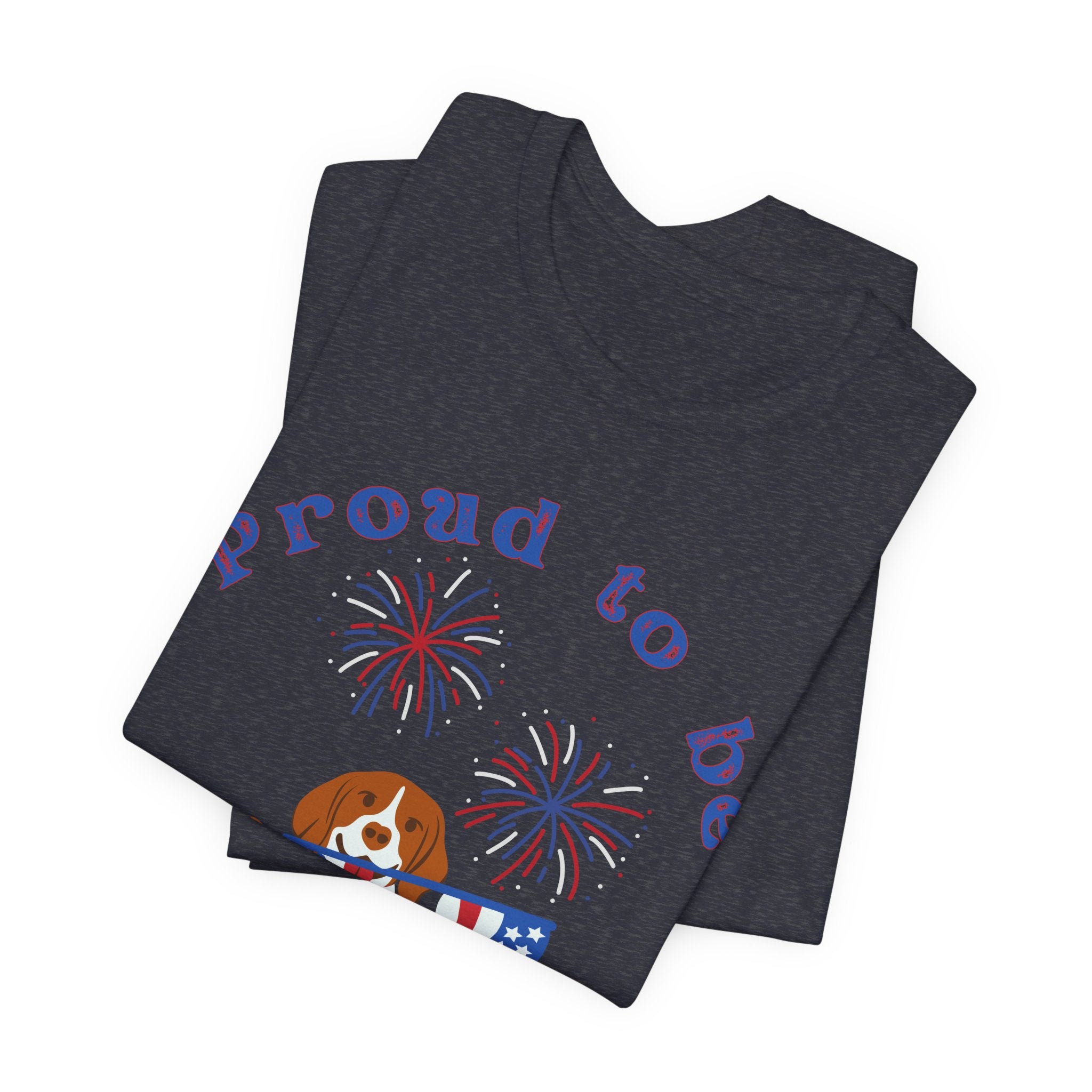 American Flag Dog T-Shirt — Proud to Be American Pet Lover Tee